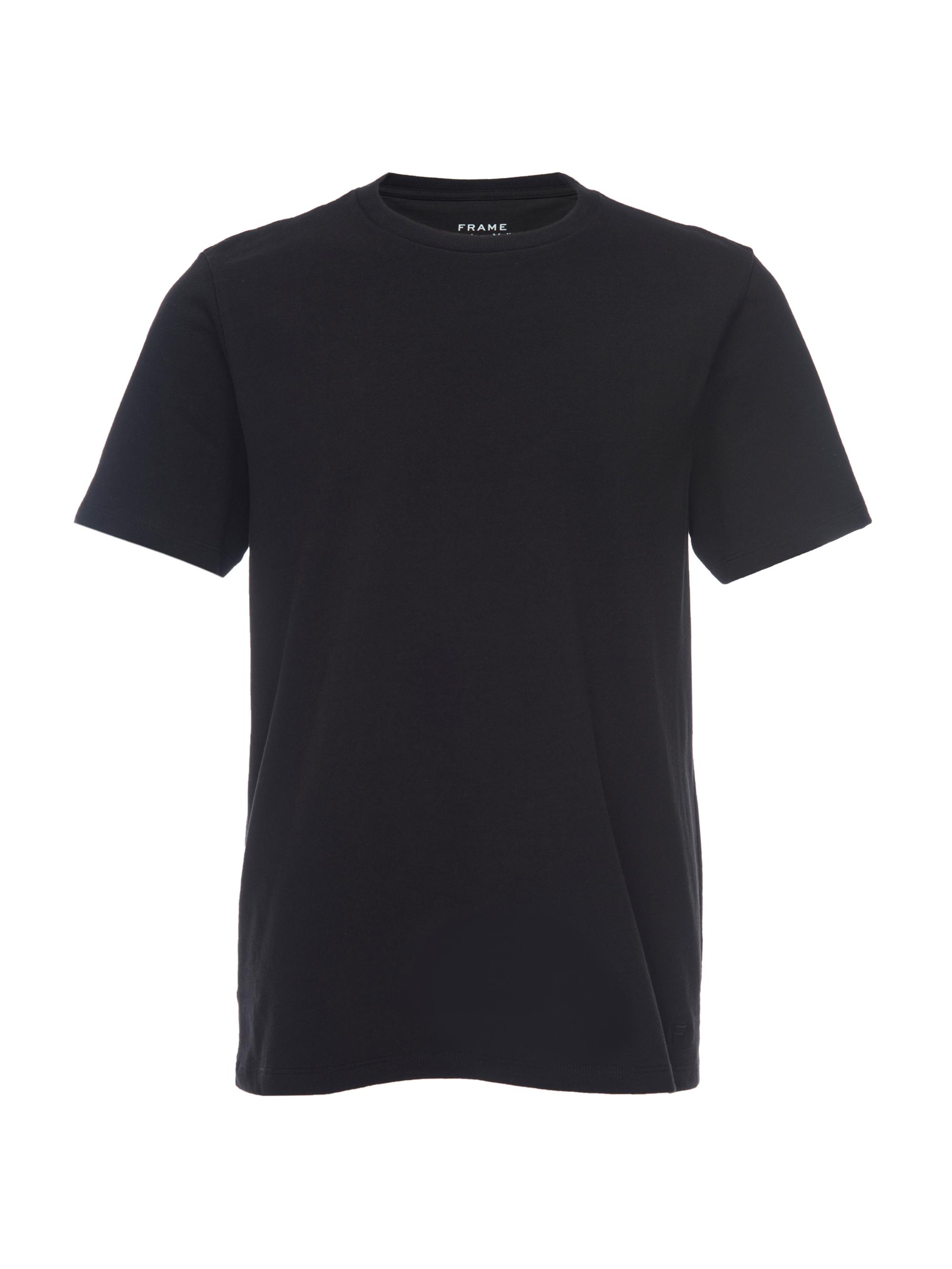 FRAME Men's Short-Sleeve Cotton T-Shirt - Noir - Women's Clothing