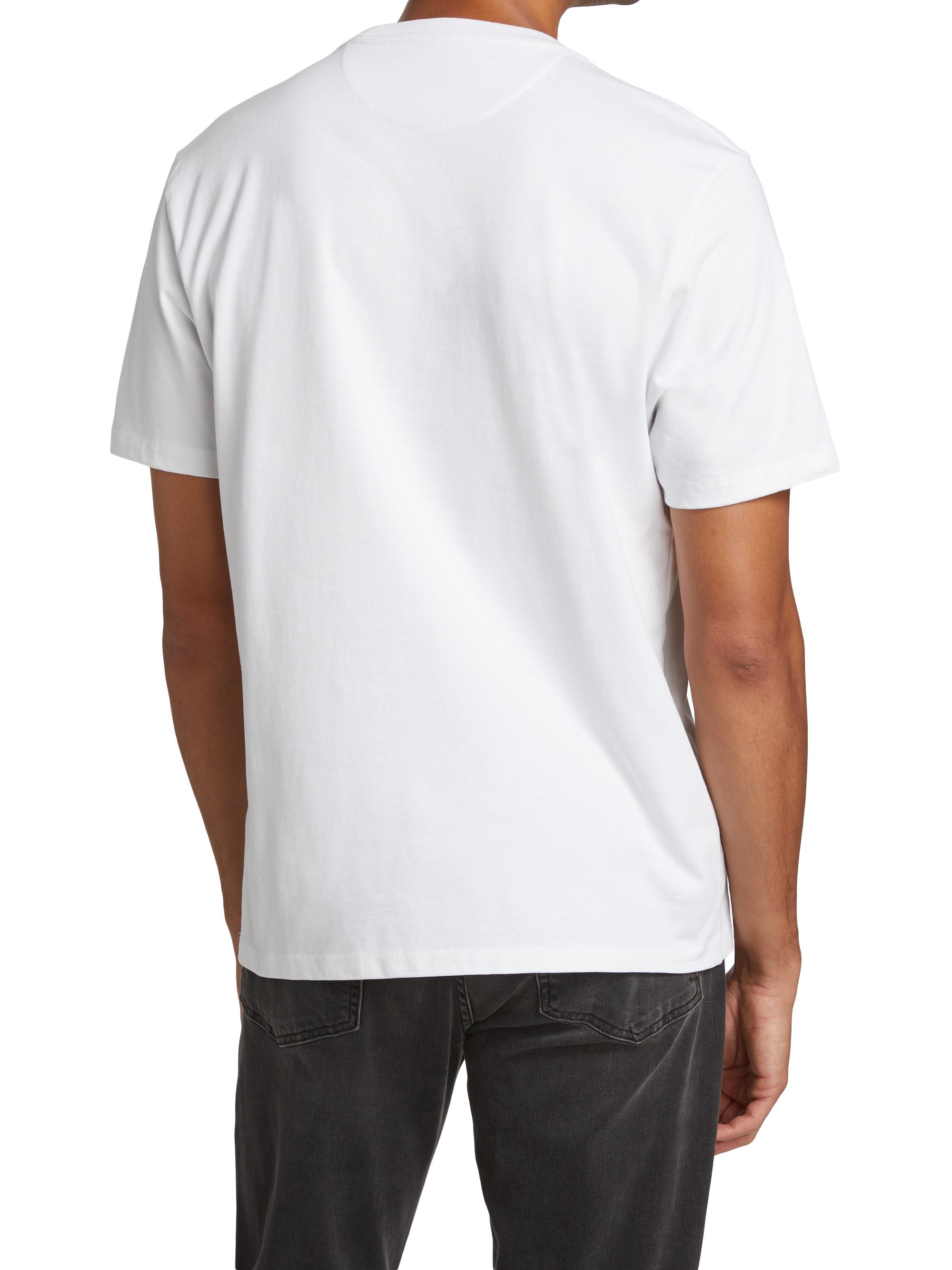 FRAME Men's Short-Sleeve Cotton T-Shirt - White | Thumbnail 5