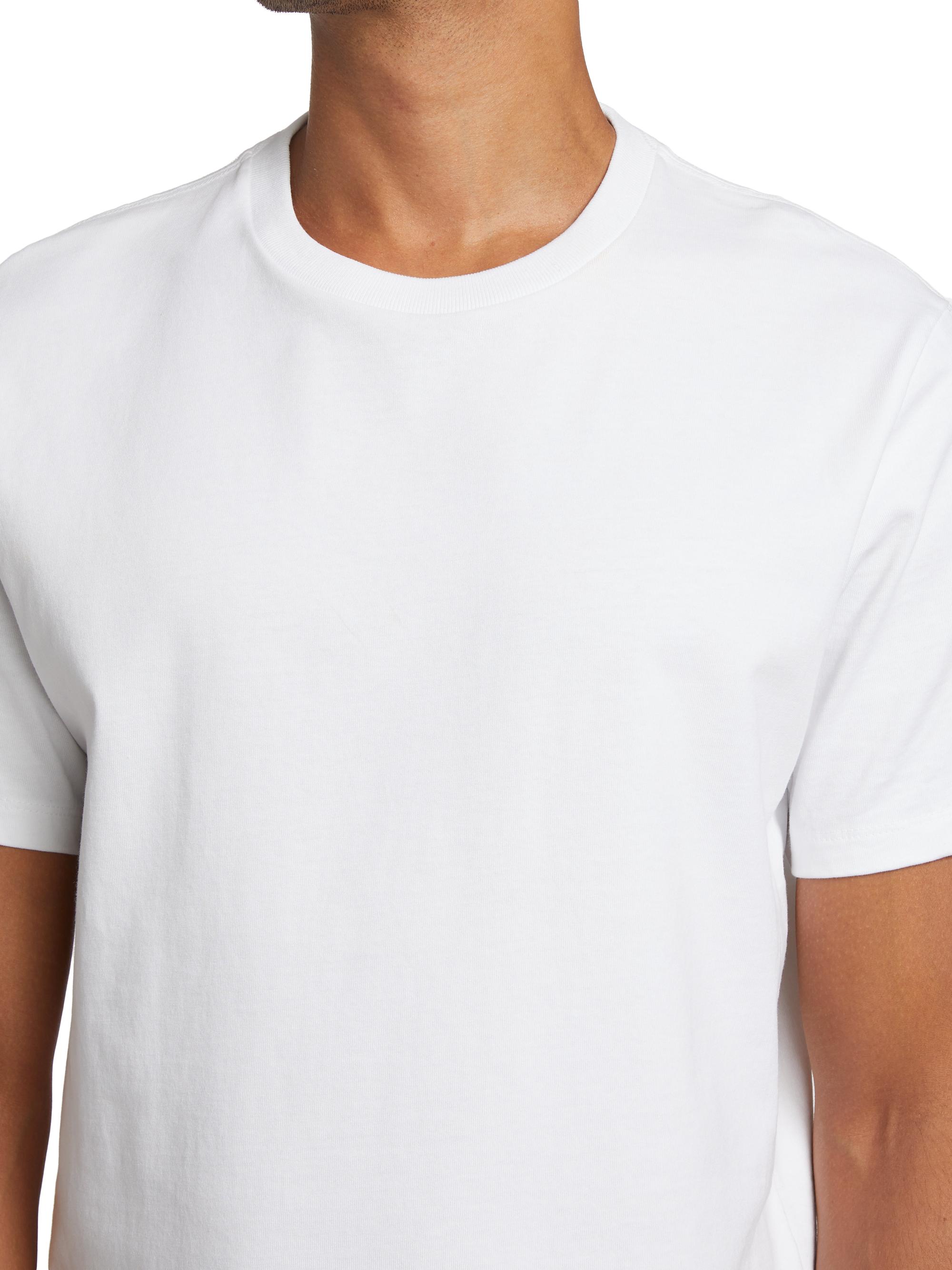 FRAME Men's Short-Sleeve Cotton T-Shirt - White | Thumbnail 6