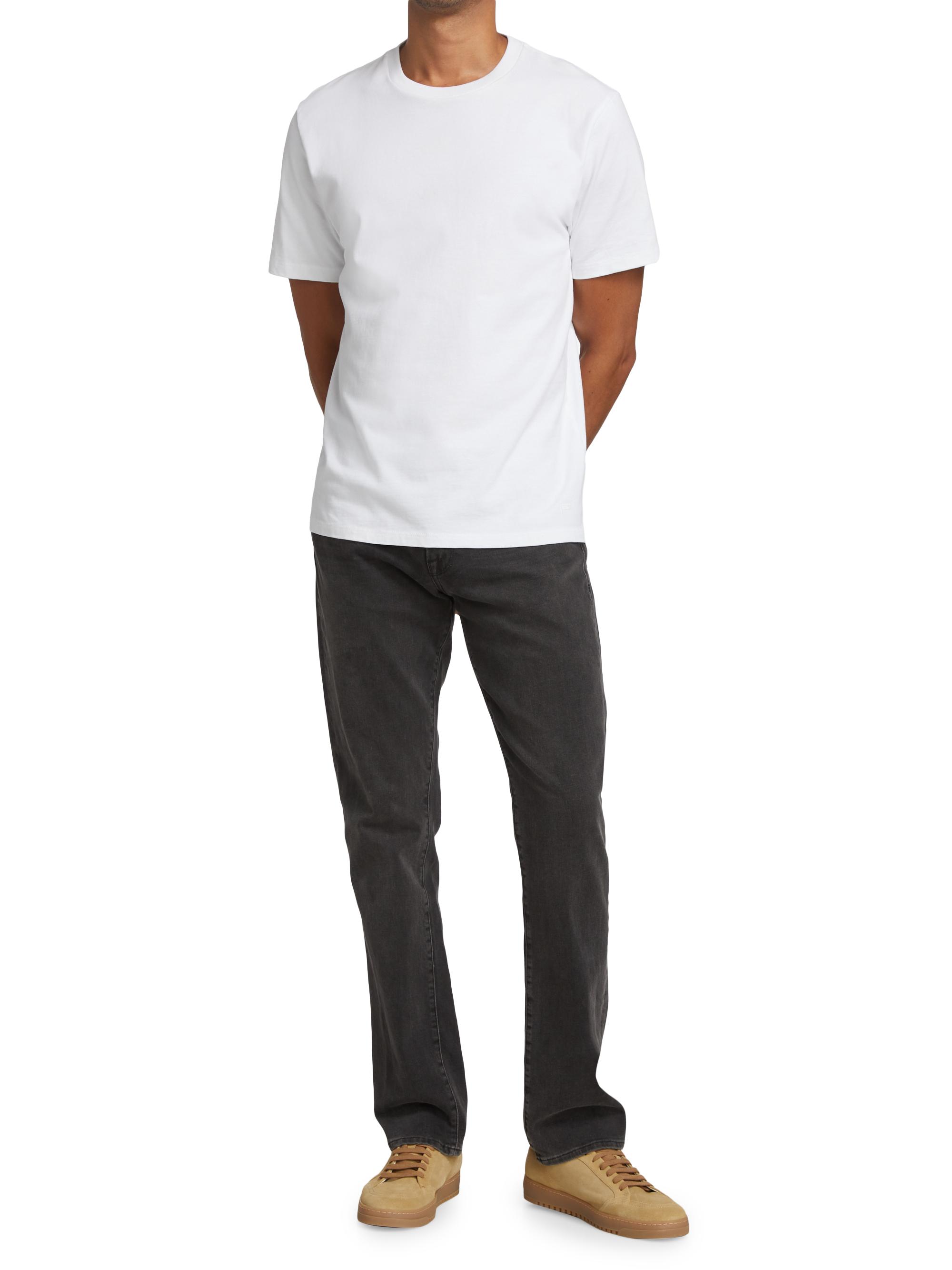 FRAME Men's Short-Sleeve Cotton T-Shirt - White | Thumbnail 2