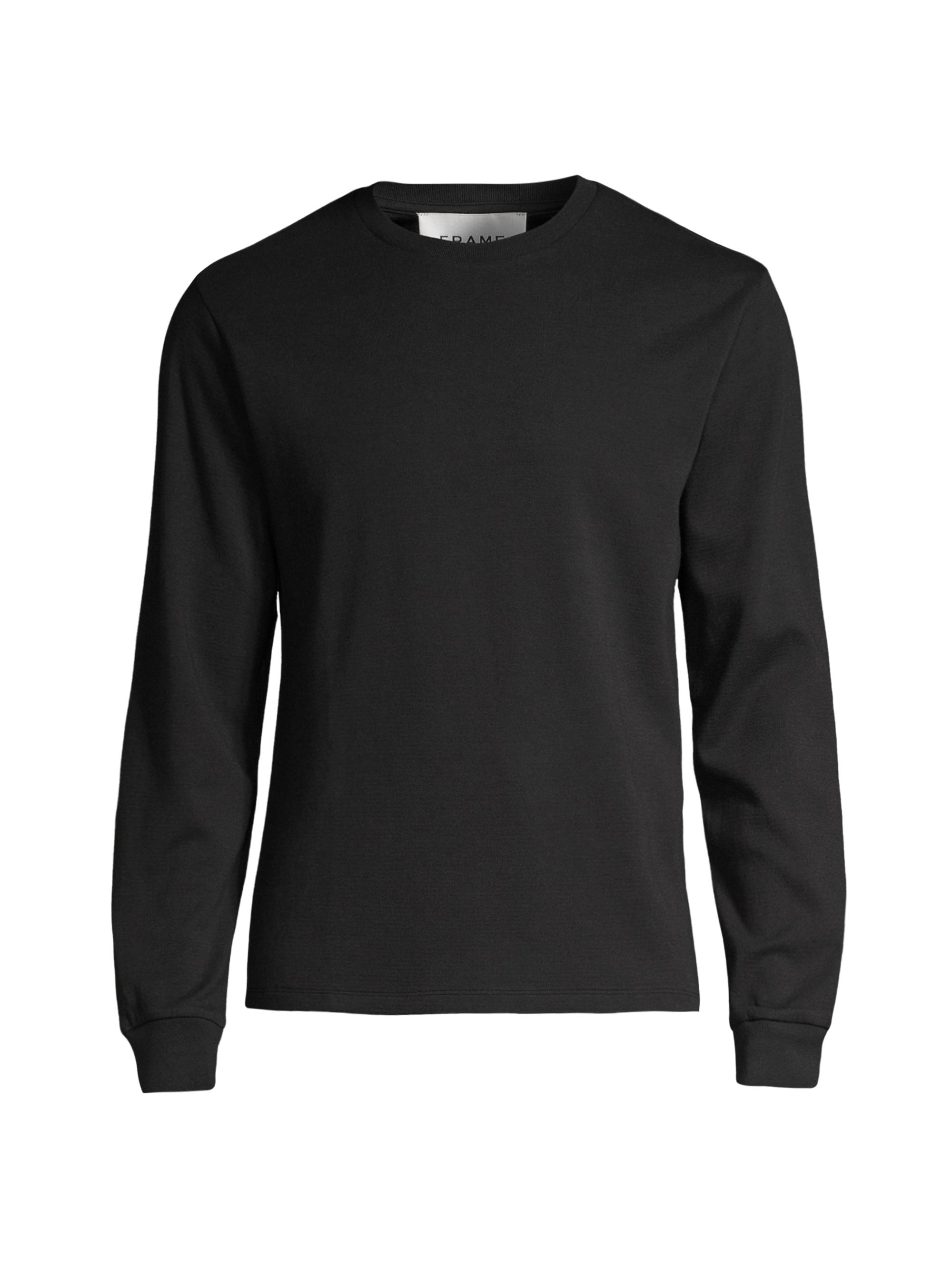 FRAME Men's Duo Fold Crewneck Sweatshirt - Noir