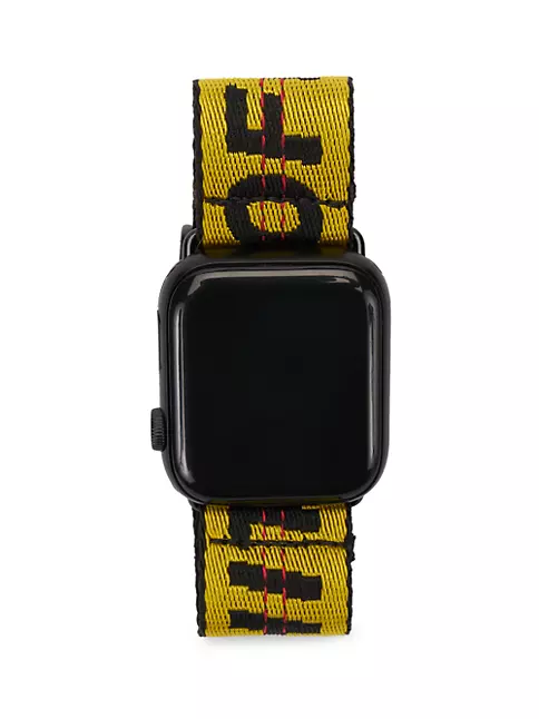 Custom Made Luxury Black M.C.M Leather Apple Watch Band