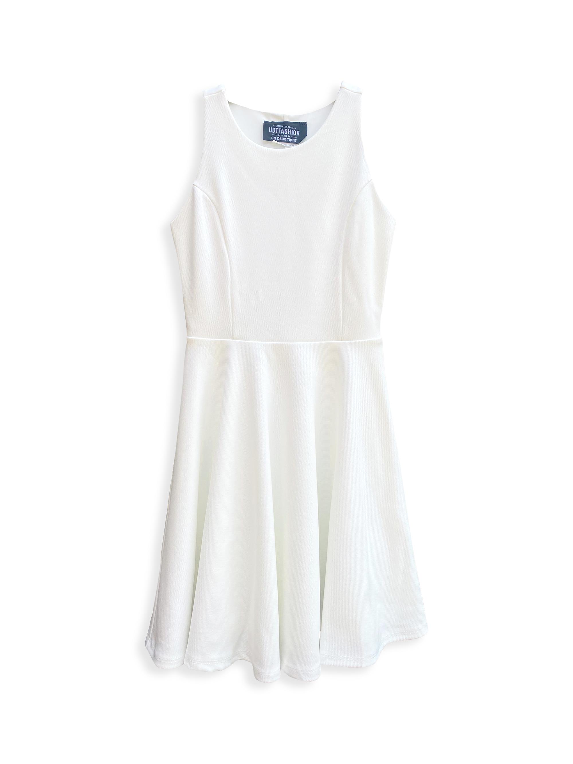 Un Deux Trois Girl's Textured Racerback Dress -