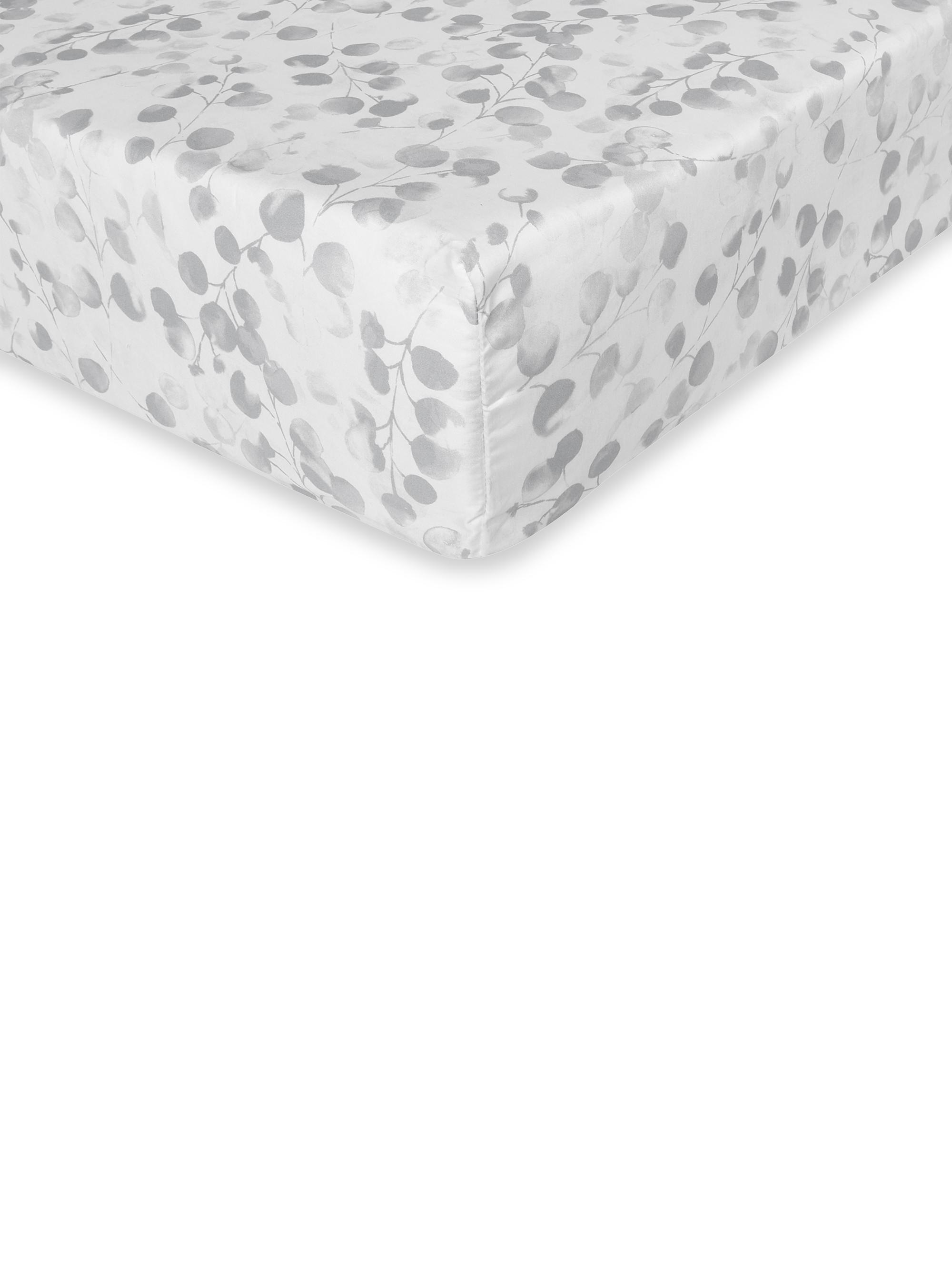 Anne de Solène Rosée 300 Thread Count Fitted Sheet - Gris Grey King