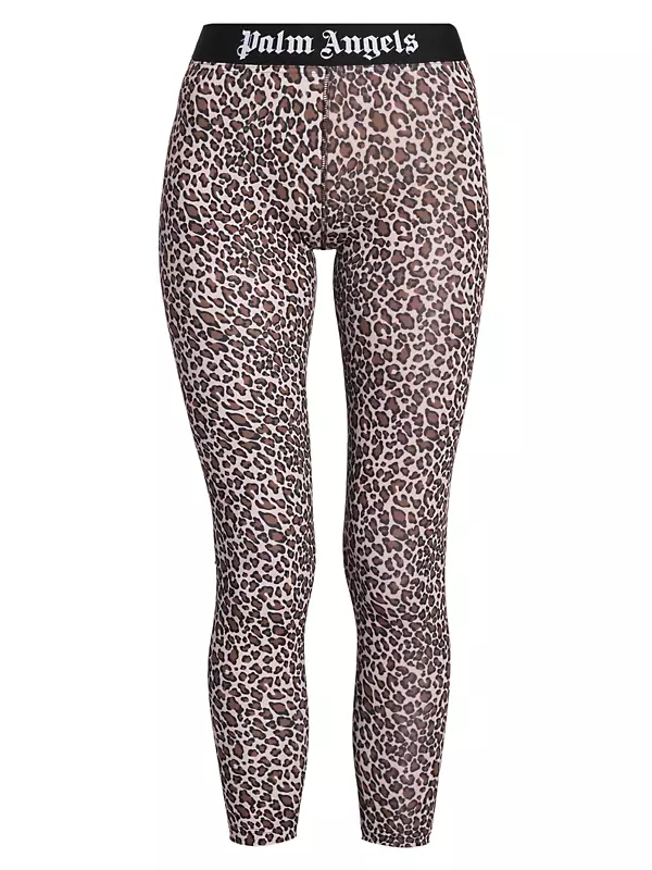 Leopard Print Logo Leggings