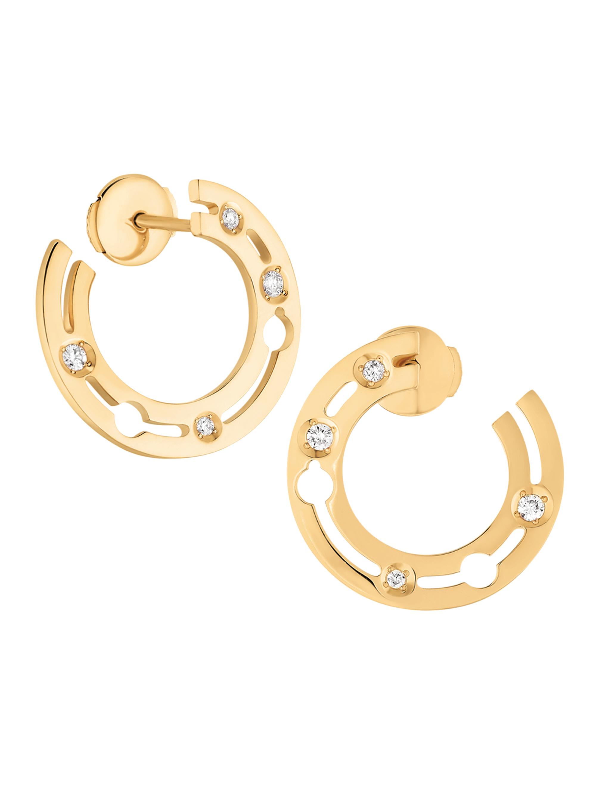 Dinh Van Women's Pulse  18K Yellow Gold & Diamond Hoop Earrings - Gold
