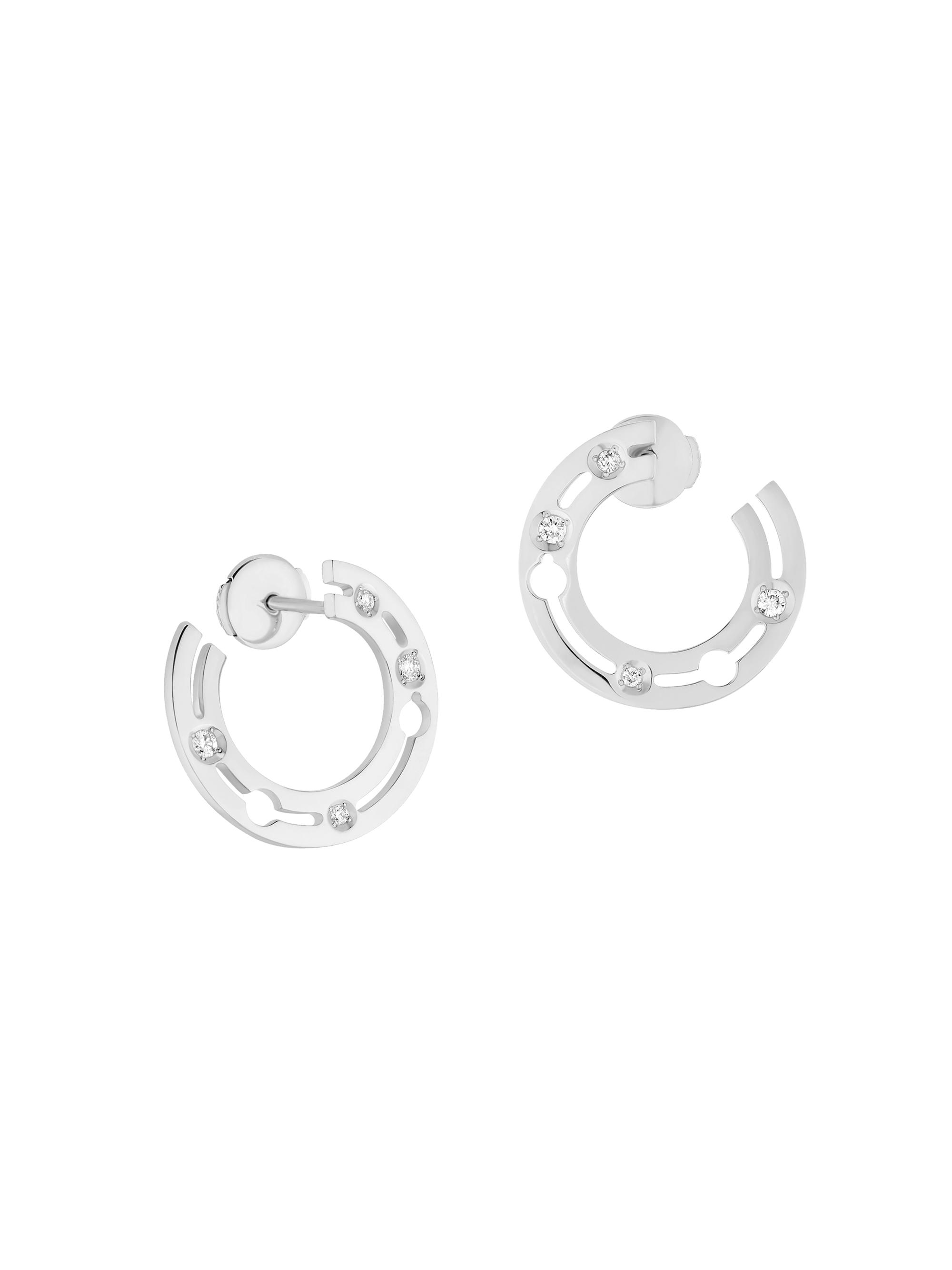 Dinh Van Women's Pulse  18K White Gold & Diamond Hoop Earrings - White Gold