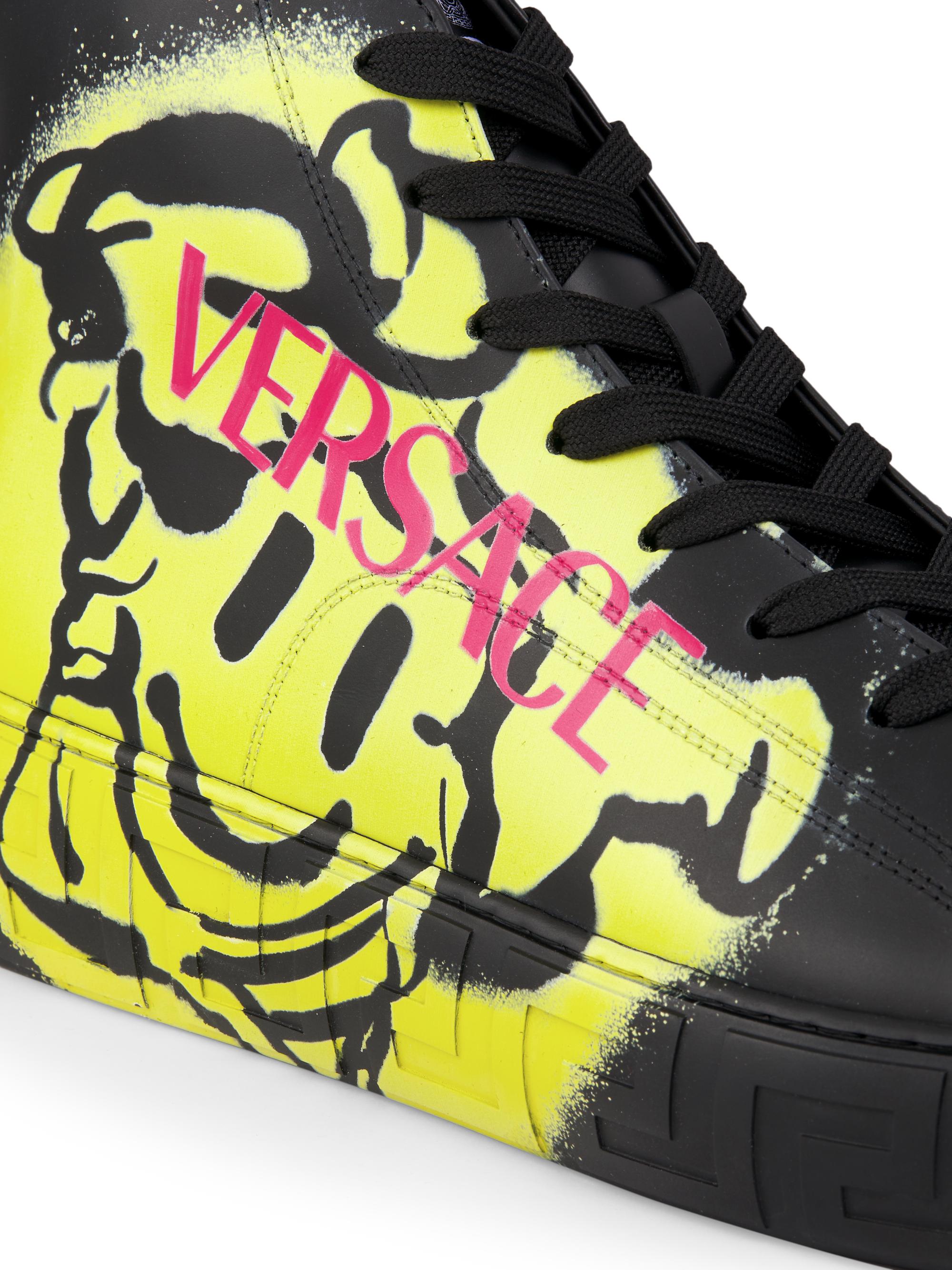 versace la greca high top sneakers