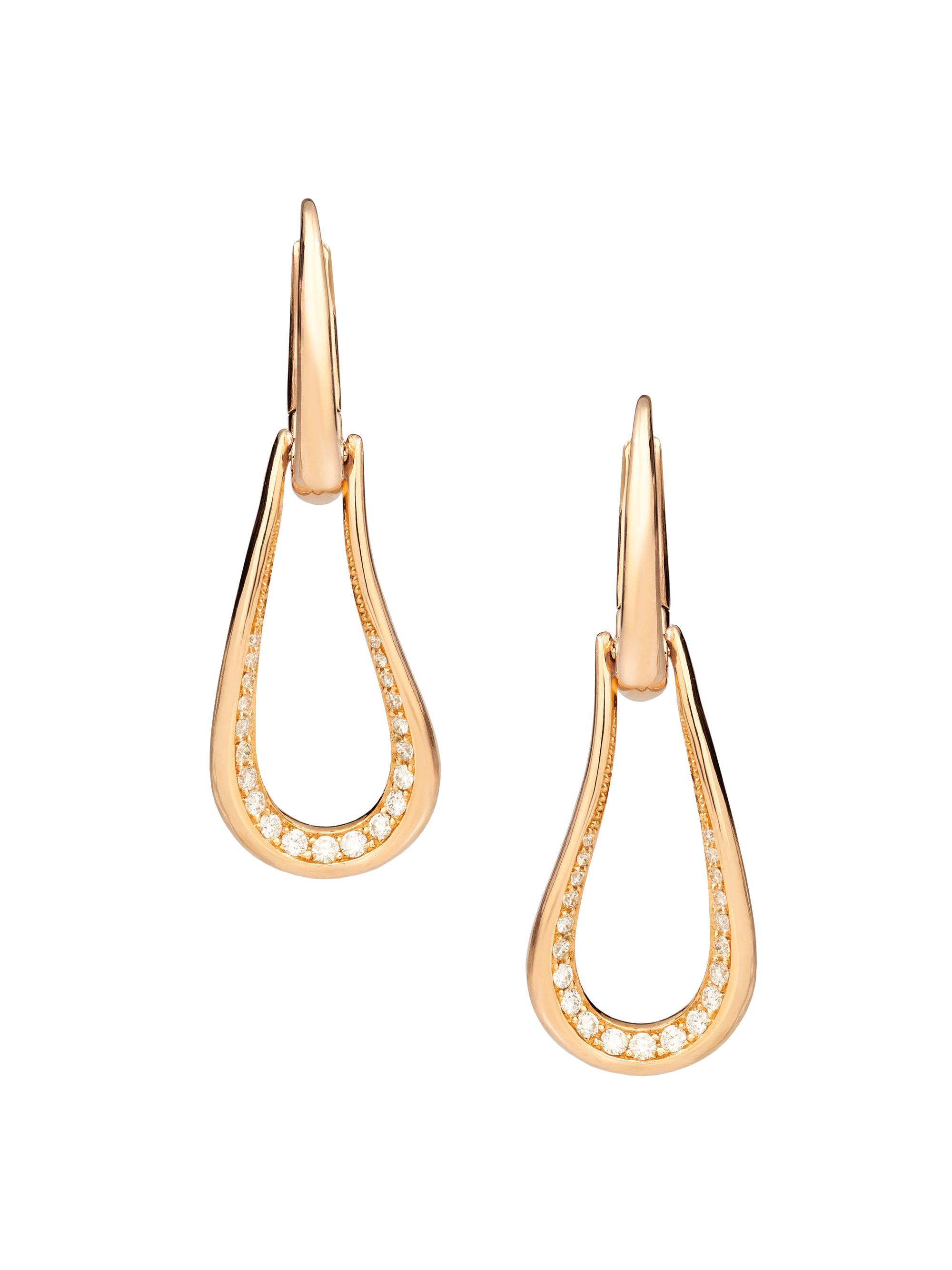 Pomellato Women's Fantina 18K Rose Gold & Diamond Teardrop Earrings - Rose Gold