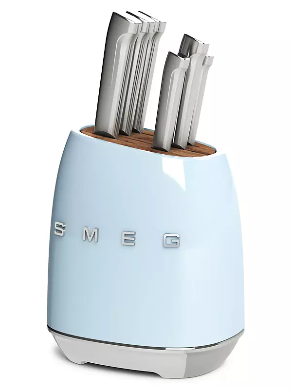 Smeg Pastel Blue Stainless Steel Knife Block Set, Furniture & Home Living,  Kitchenware & Tableware, Knives & Chopping Boards on Carousell