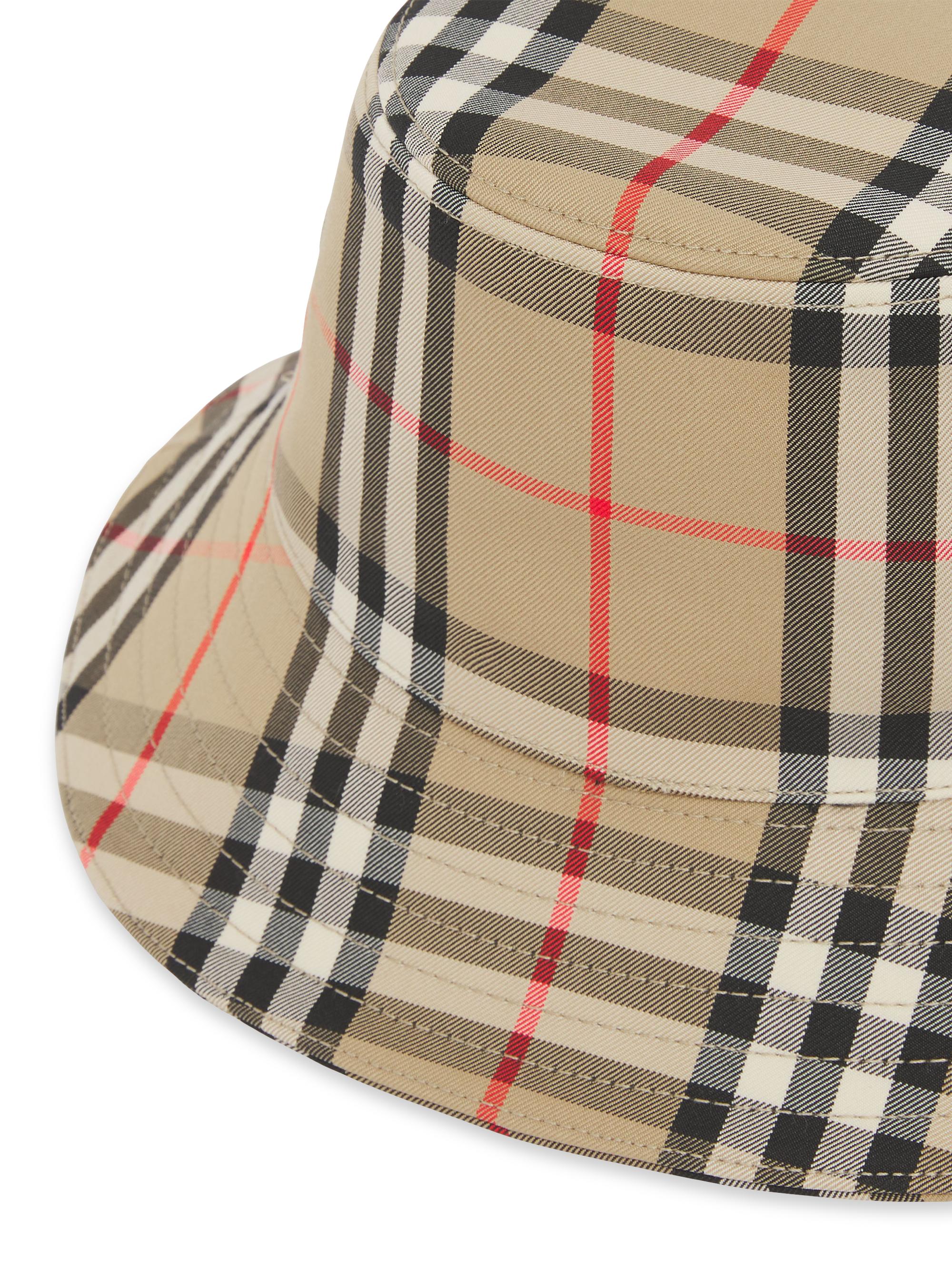 Gabriel Burberry Check Bucket Hat Authentic NEW BURBERRY Kids Beige GABRIEL Check Cotton Blend  main image 2