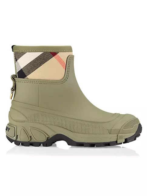 Burberry Kids Mini Flinton Check Rain Boots
