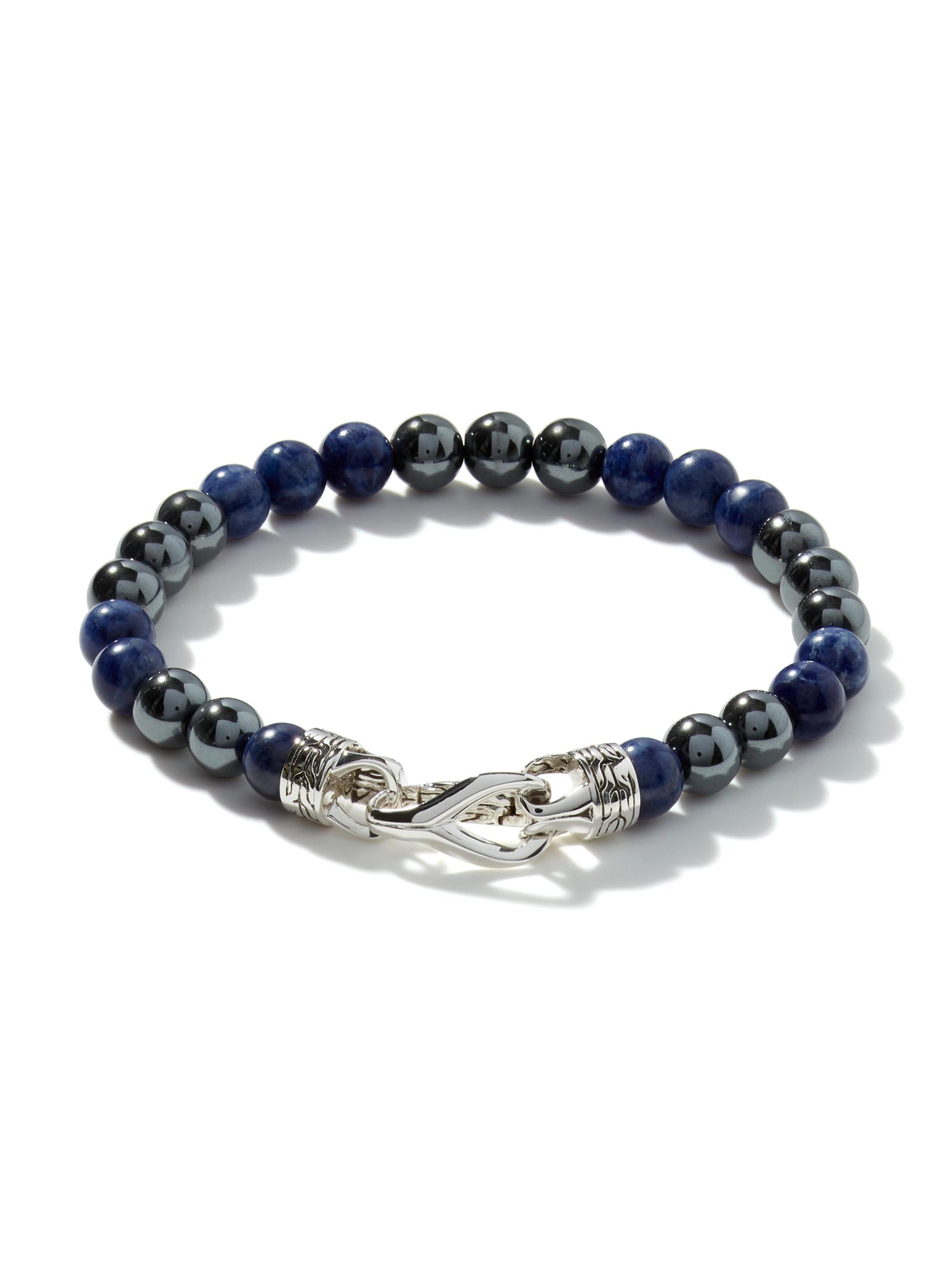 John Hardy Men's Asli Collection Classic Multi-Stone & Sterling Silver Beaded Bracelet - Grey