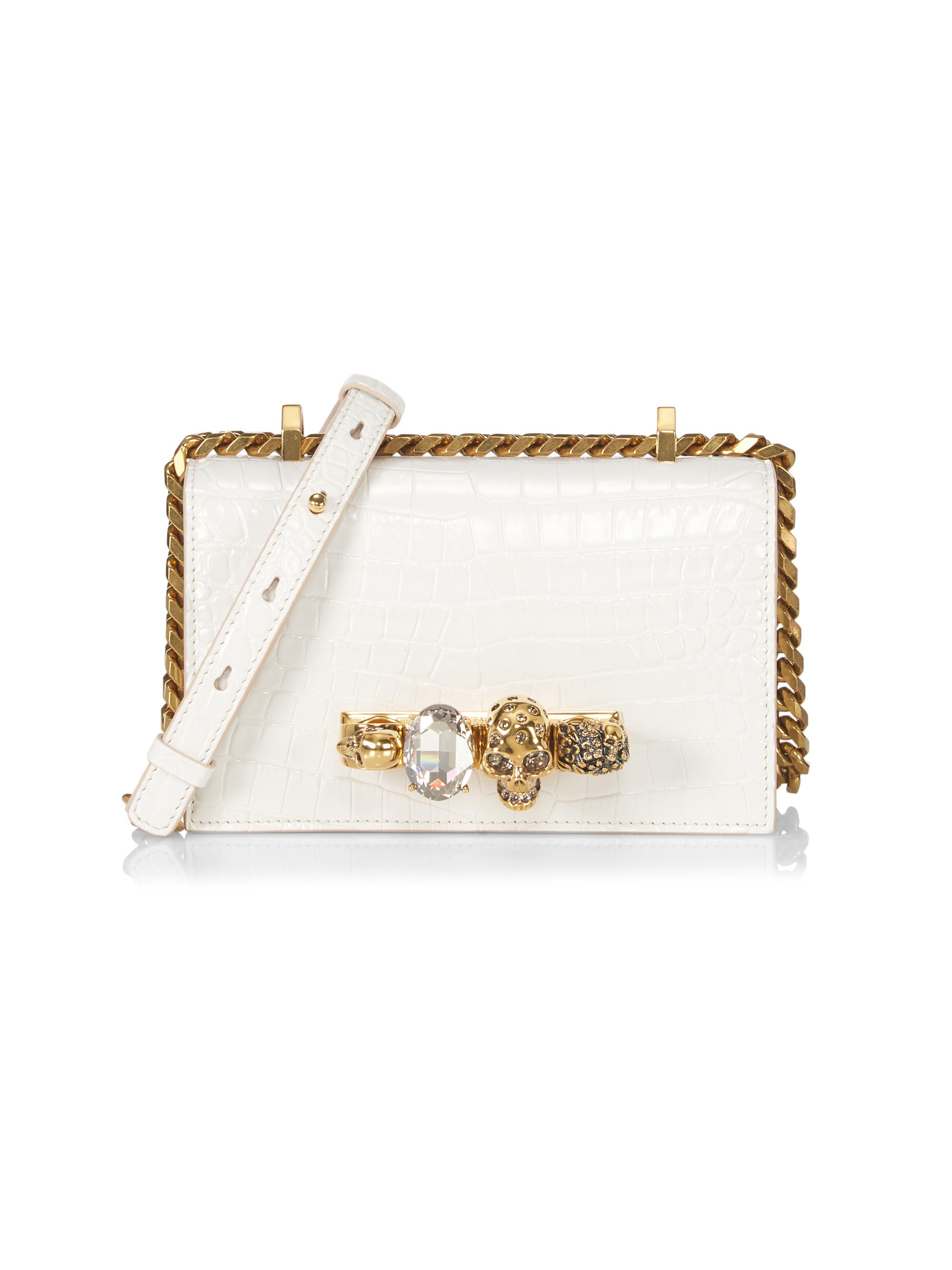 McQueen Women's Mini Jewelled Satchel In Leather - Deep | Thumbnail 5