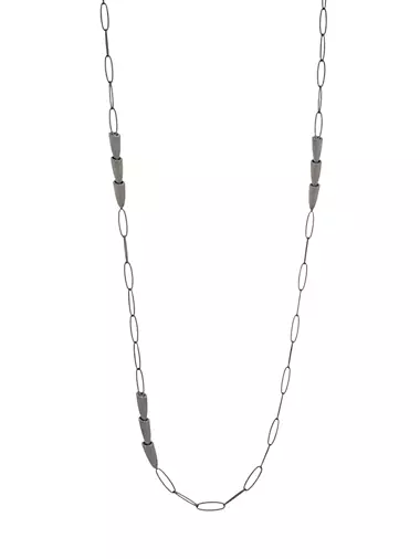 Calla Titanium & Diamond Chain Necklace