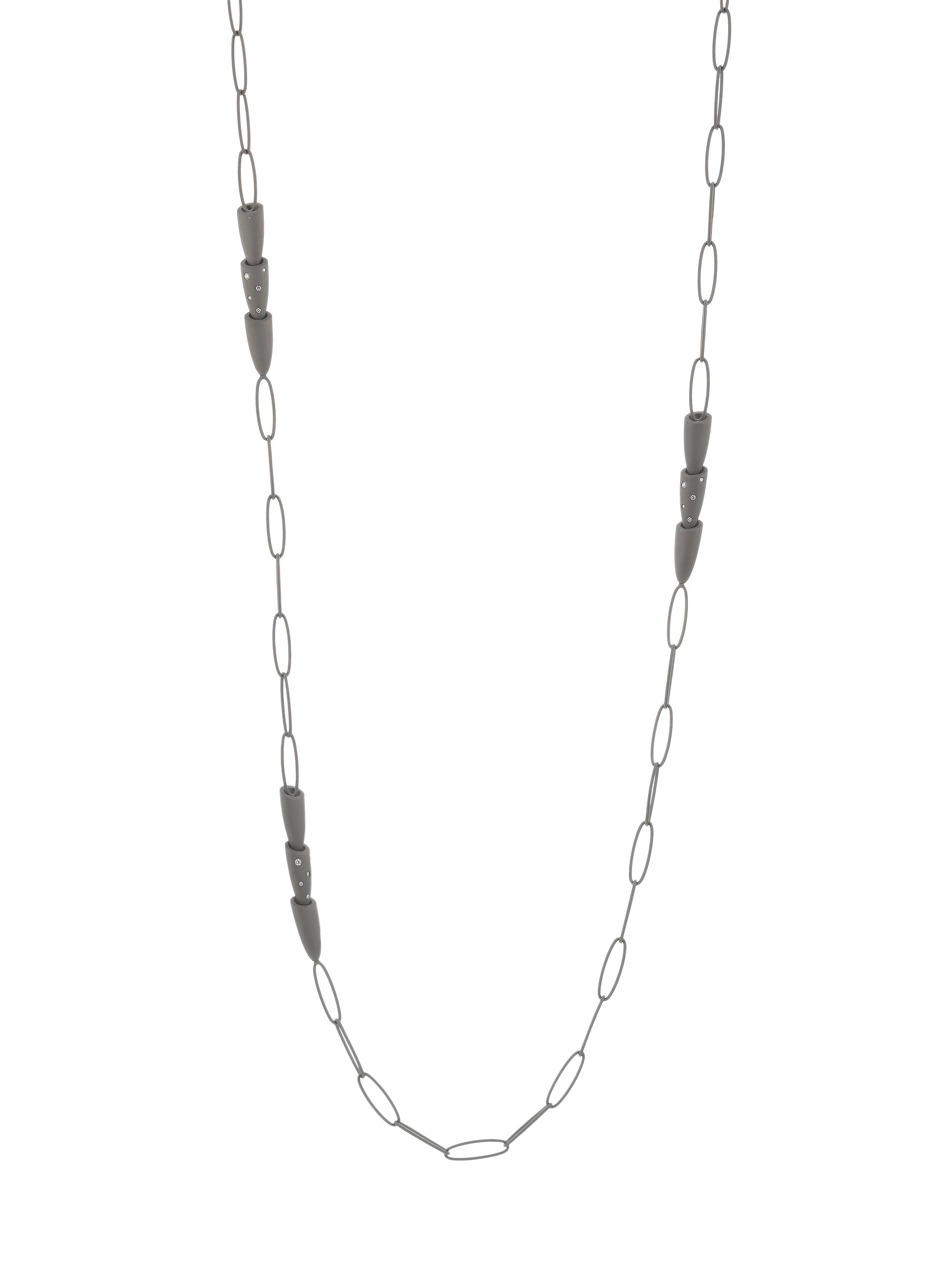 Vhernier Women's Calla Titanium & Diamond Chain Necklace - Titanium