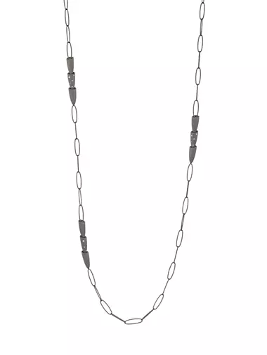 Calla Titanium & Diamond Chain Necklace