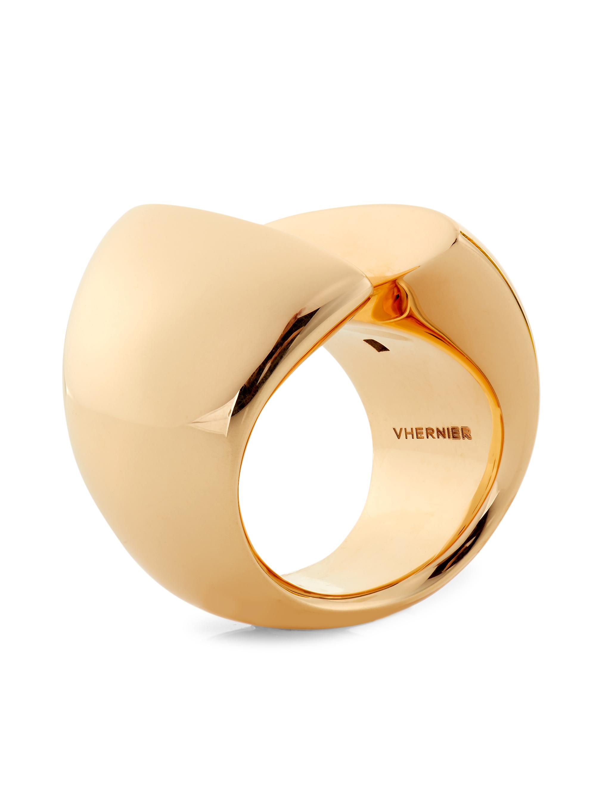 Vhernier Women's Eclisse 18K Rose Gold Midi Ring - Rose Gold - side view in Rose gold