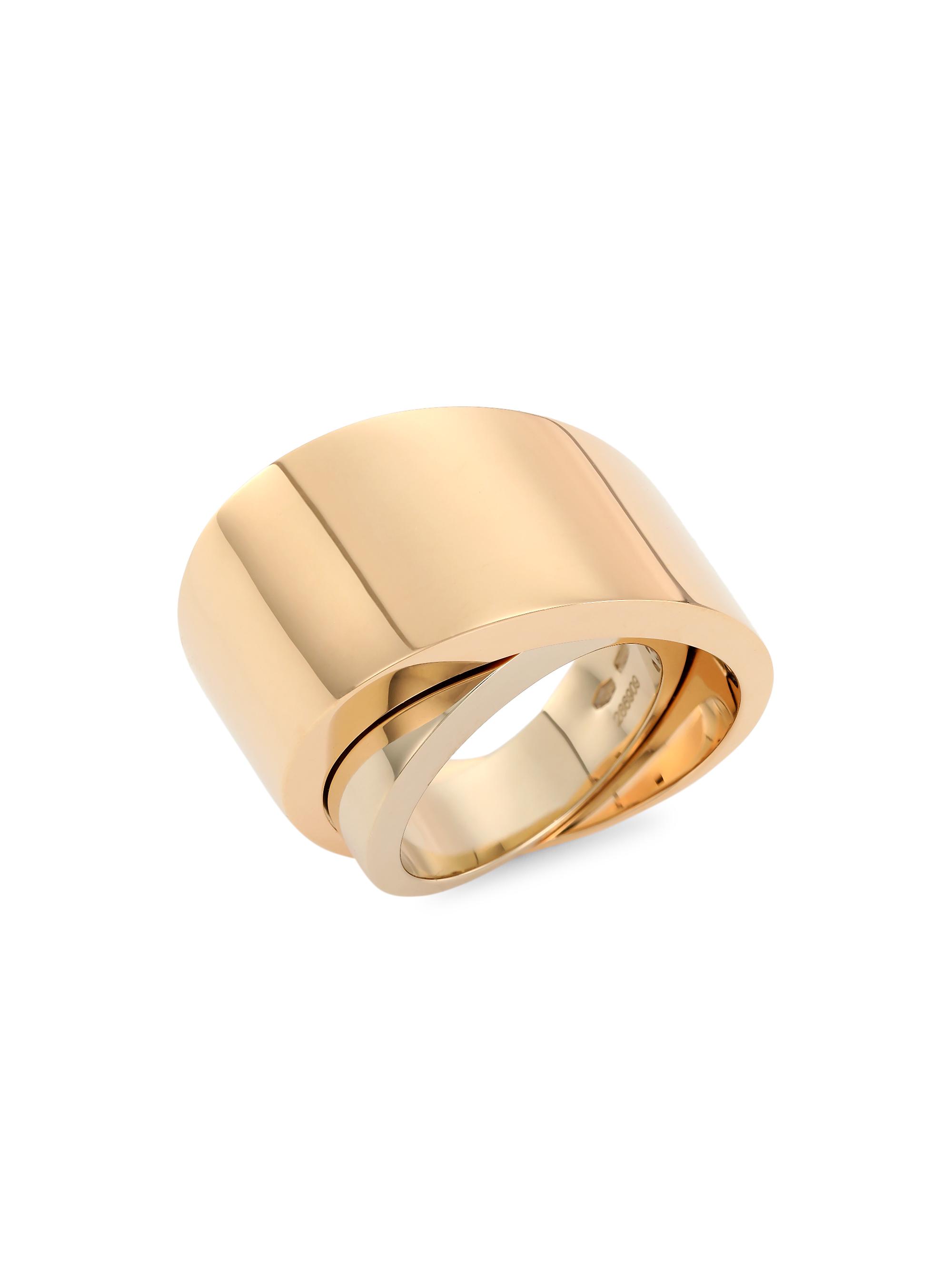 Vhernier Women's Tourbillon Two-Tone 18K Gold Ring - Rose Gold White Gold
