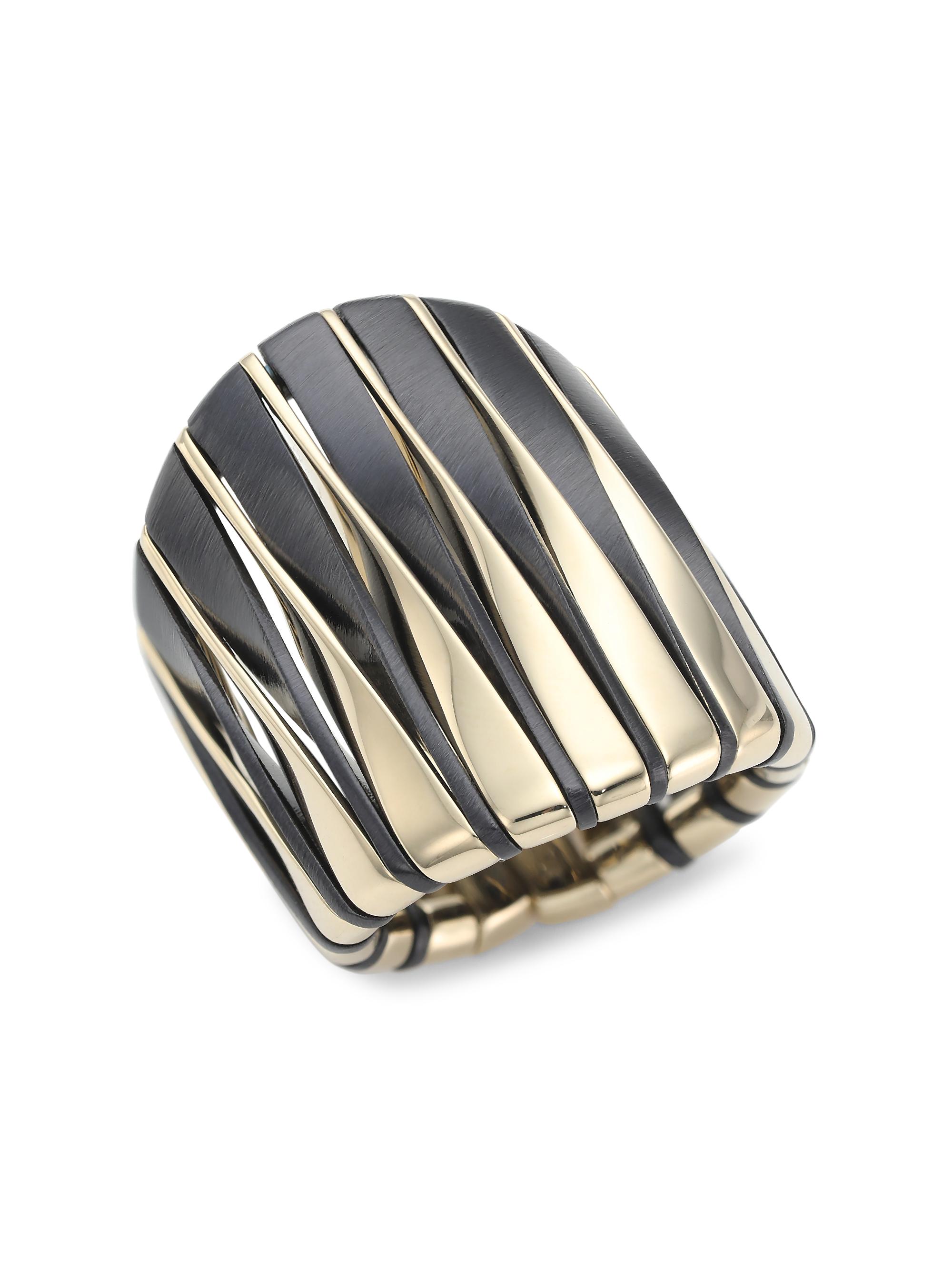 Vhernier Women's Coucher Du Soleil 18K White Gold & Bronze Tapered Ring - White Gold Bronze