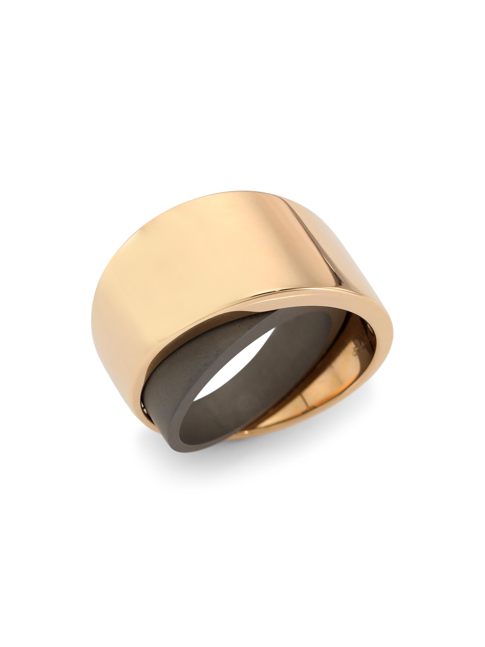 Vhernier Women's Tourbillon 18K Rose Gold & Titanium Midi Ring - Rose Gold Titanium
