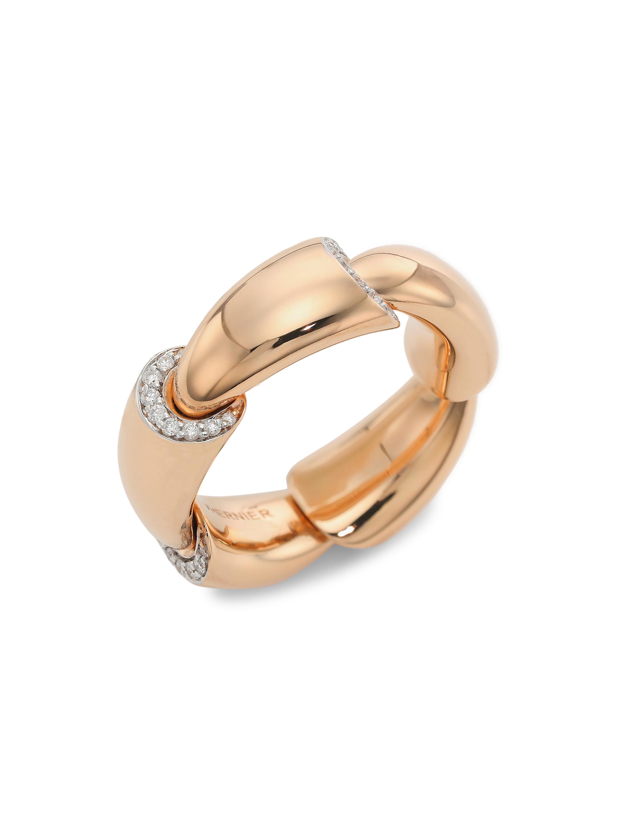 Vhernier Women's Calla 18K Rose Gold & Diamond Ring - Rose Gold
