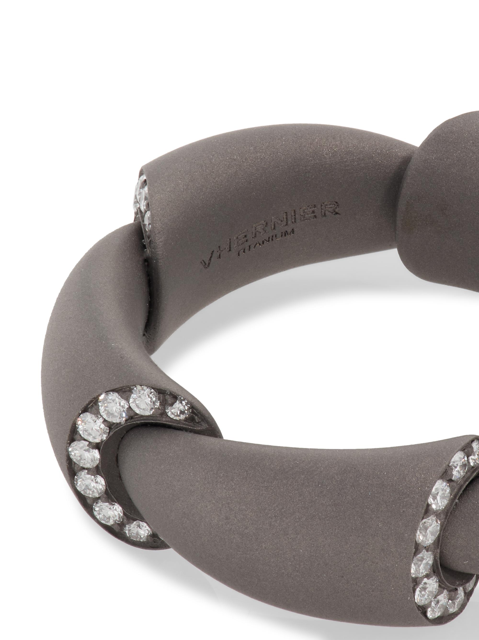 Vhernier Calla Titanium & Diamond Ring | Saks Fifth Avenue