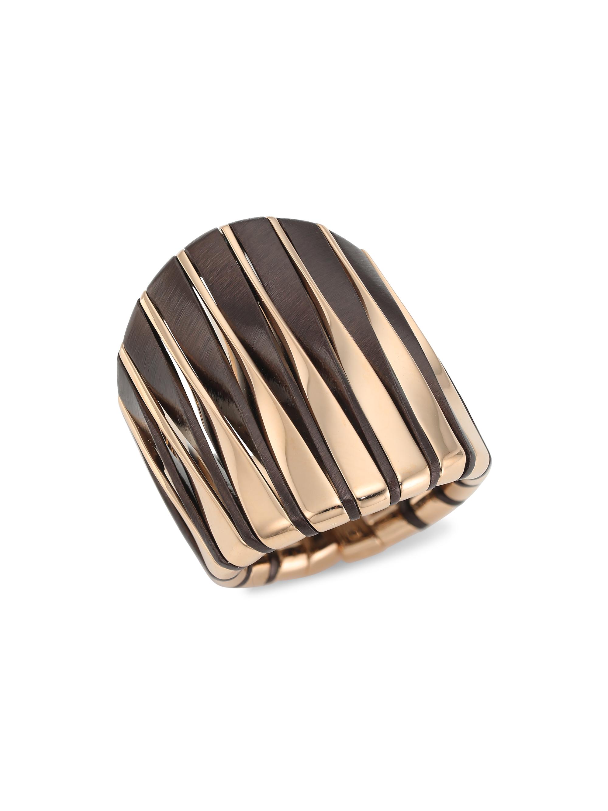 Vhernier Women's Coucher Du Soleil 18K Rose Gold & Bronze Tapered Ring - Rose Gold Bronze