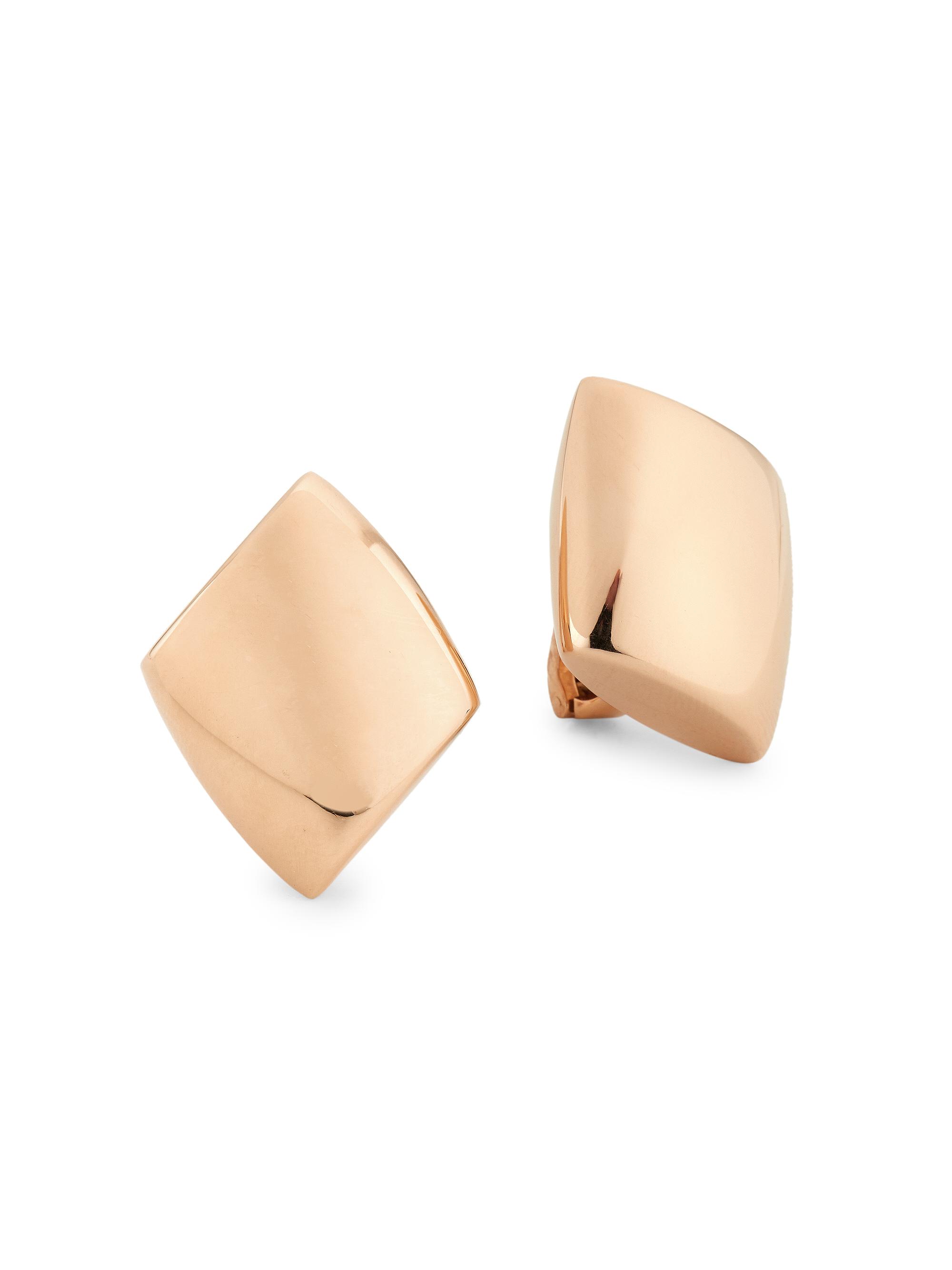 Vhernier Women's Plateau 18K Rose Gold Clip-On Earrings - Rose Gold