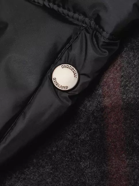 Detachable Sleeve Monogram Print Puffer Jacket