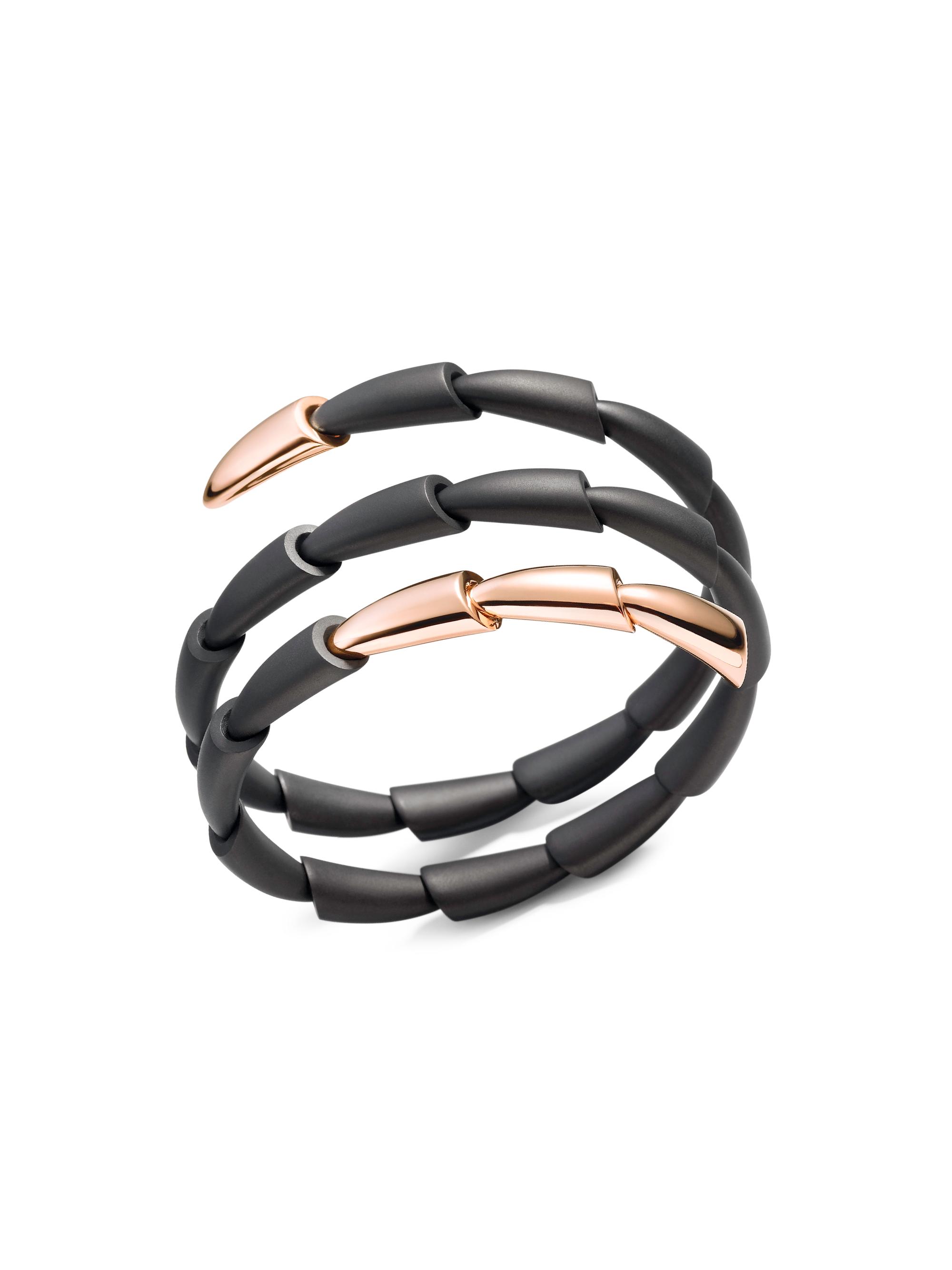 Vhernier Women's Calla 18K Rose Gold & Titanium Wrap Bracelet - Pink Gold