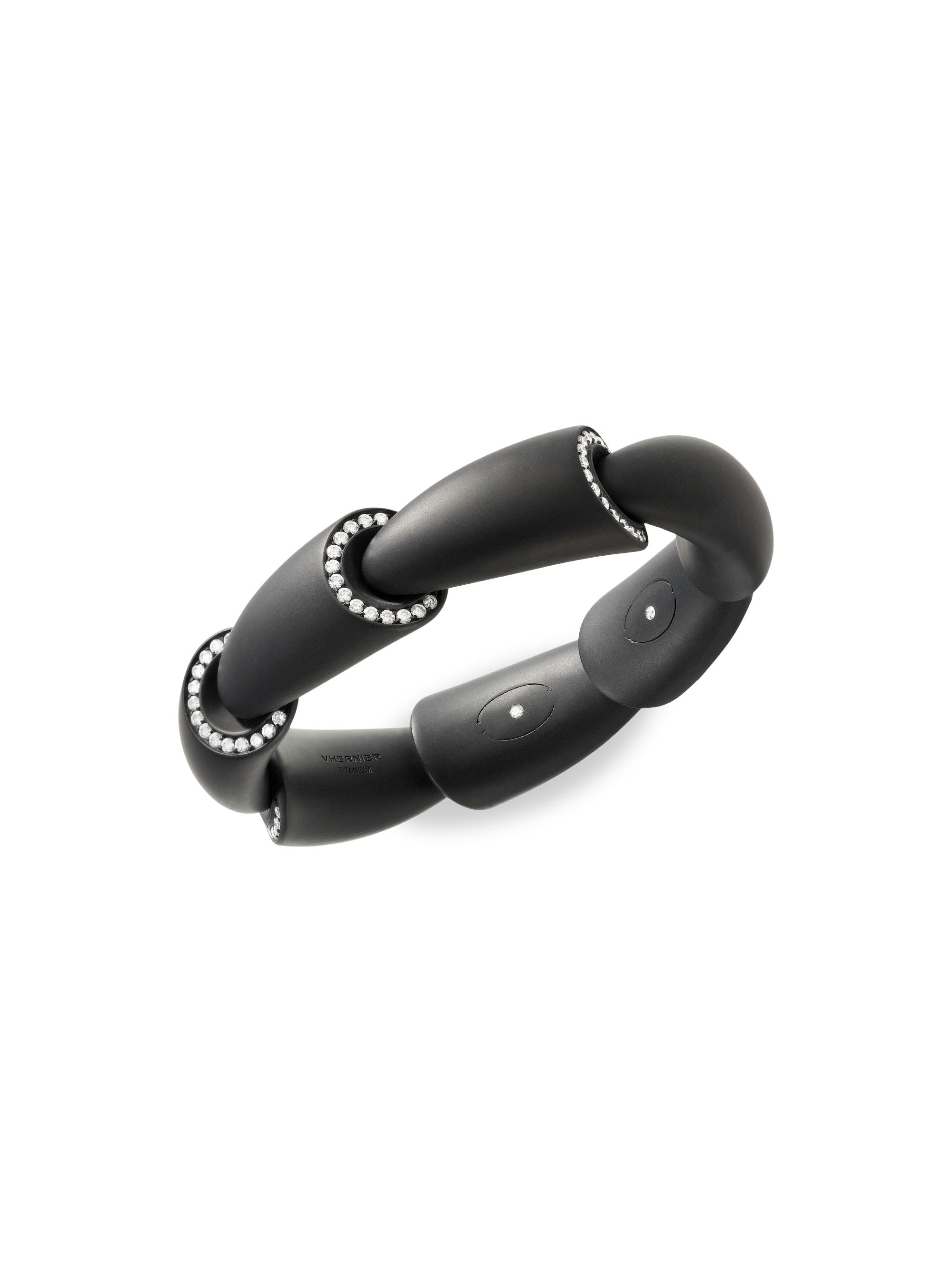 Vhernier Women's Calla Diamond & Titanium Bracelet - Black