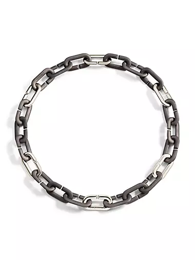 Mon Jeu 18K White Gold & Titanium Chain Necklace
