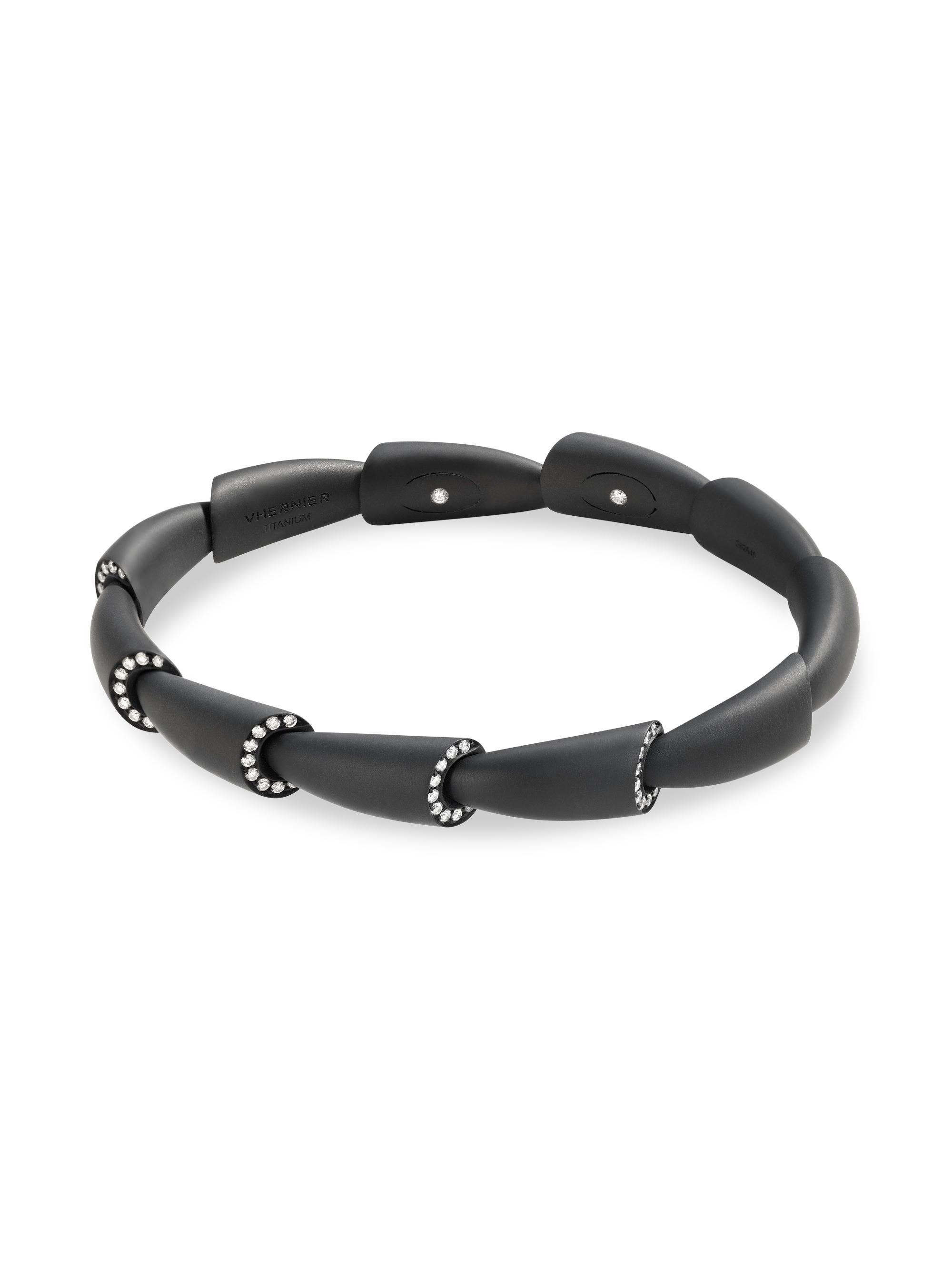 Vhernier Women's Calla Diamond & Titanium Bracelet - Black Titanium