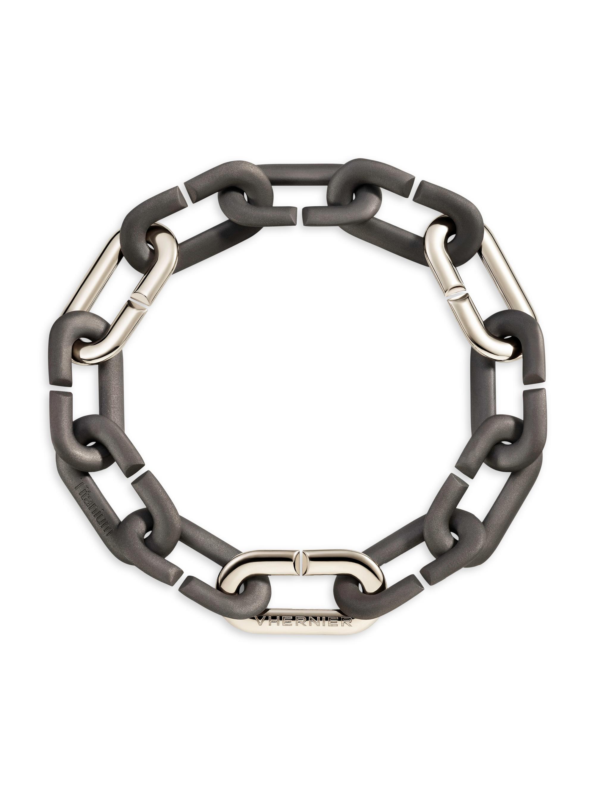 Vhernier Women's Mon Jeu 18K White Gold & Titanium Chain Bracelet - White Gold