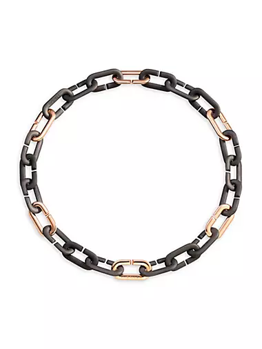 Mon Jeu 18K Rose Gold & Titanium Chain Necklace