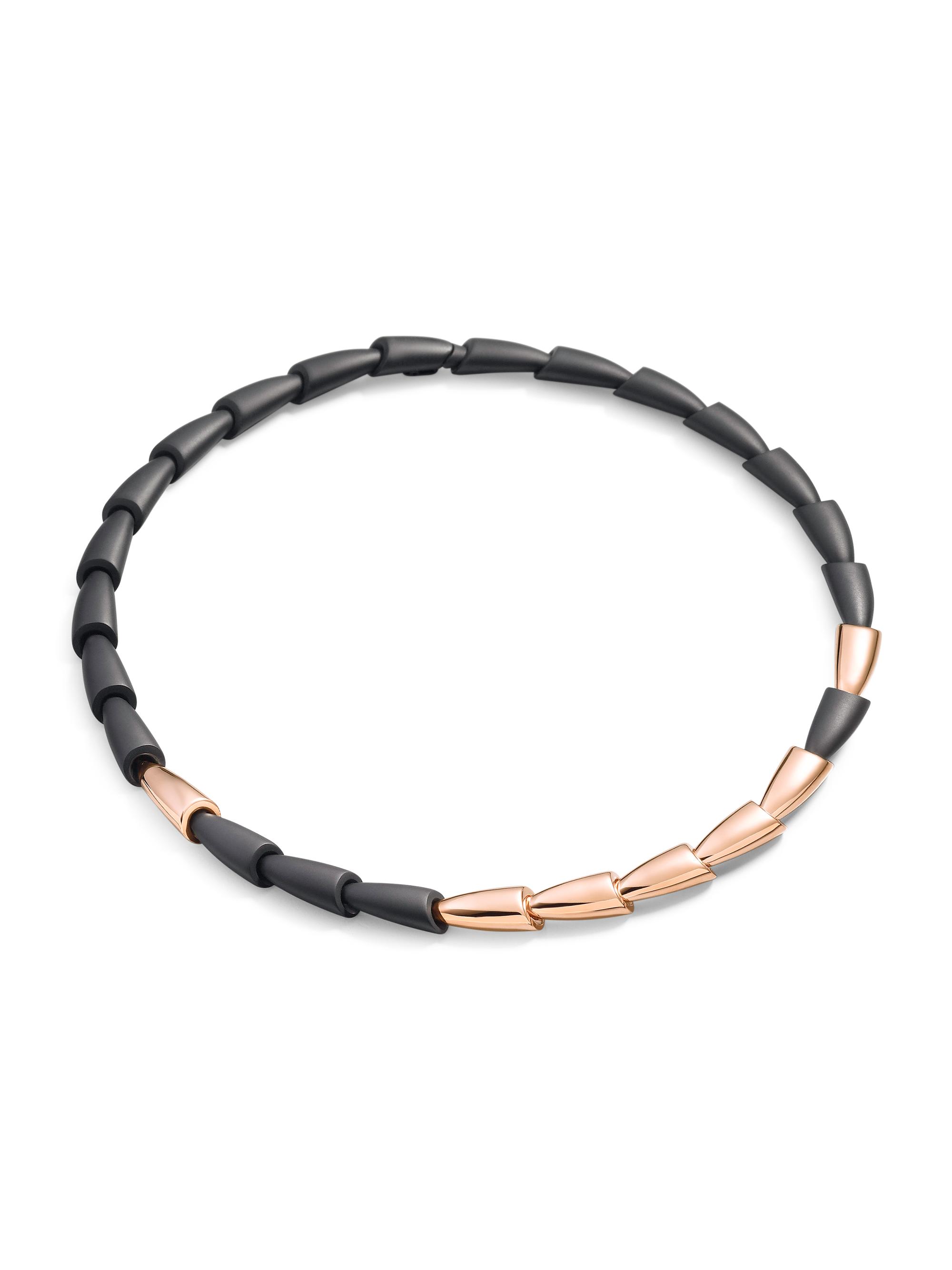 Vhernier Women's Calla Black Titanium & 18K Rose Gold Necklace - Rose Gold