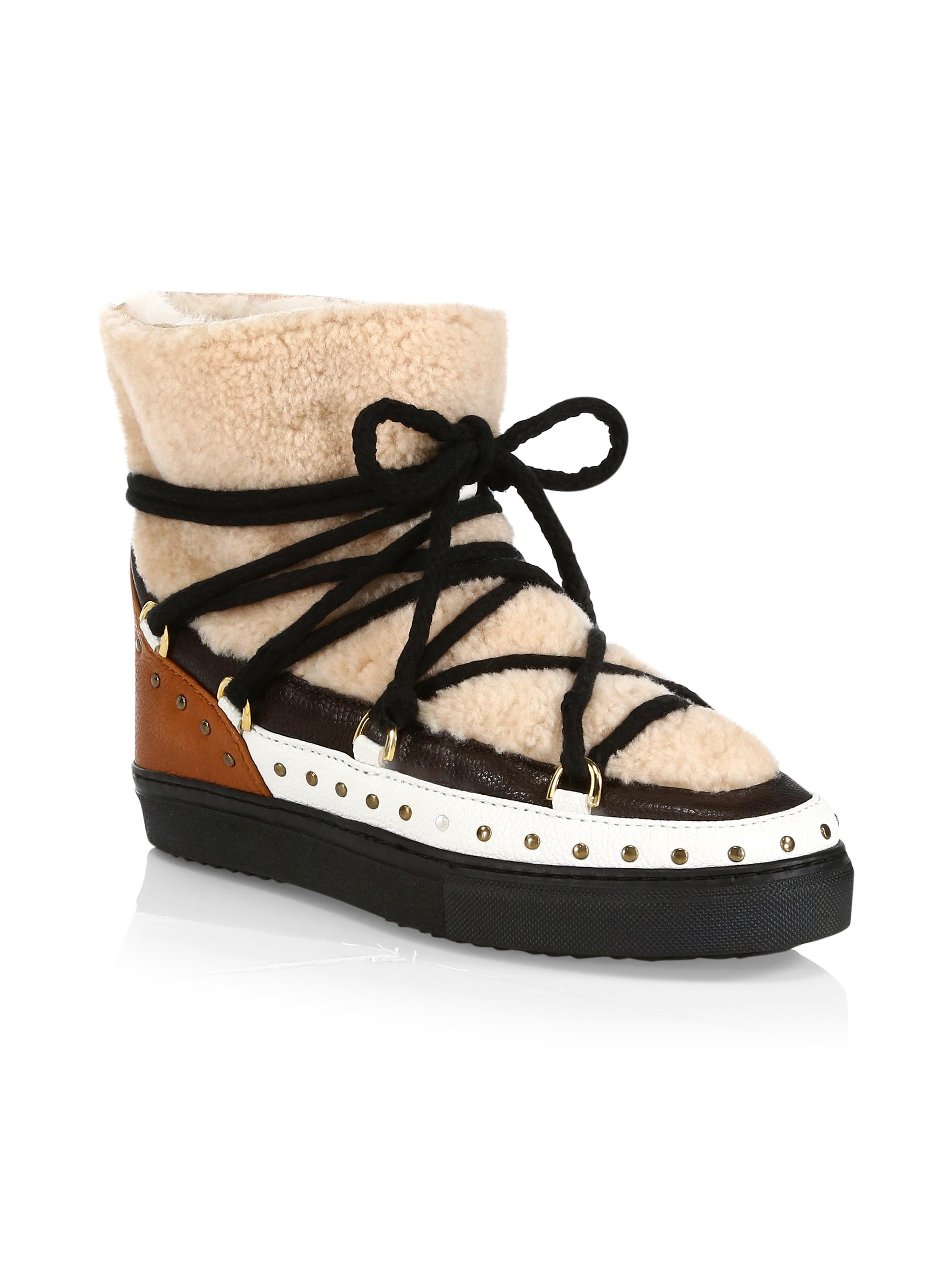 Inuikii Curly Rock Shearling Sneaker Boots | Saks Fifth Avenue