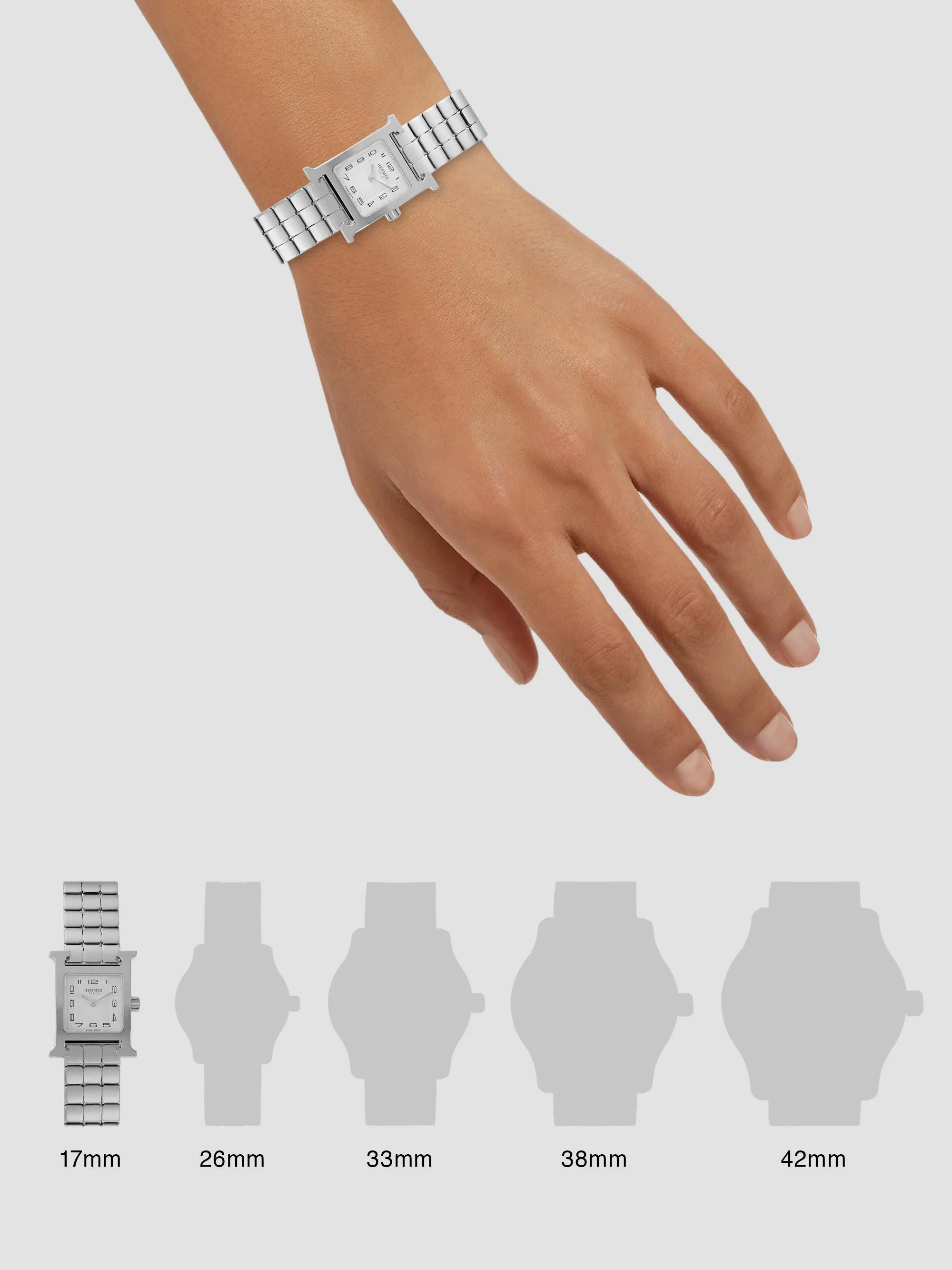 HERMÈS Heure H 21MM Stainless Steel Bracelet Watch | Saks Fifth Avenue
