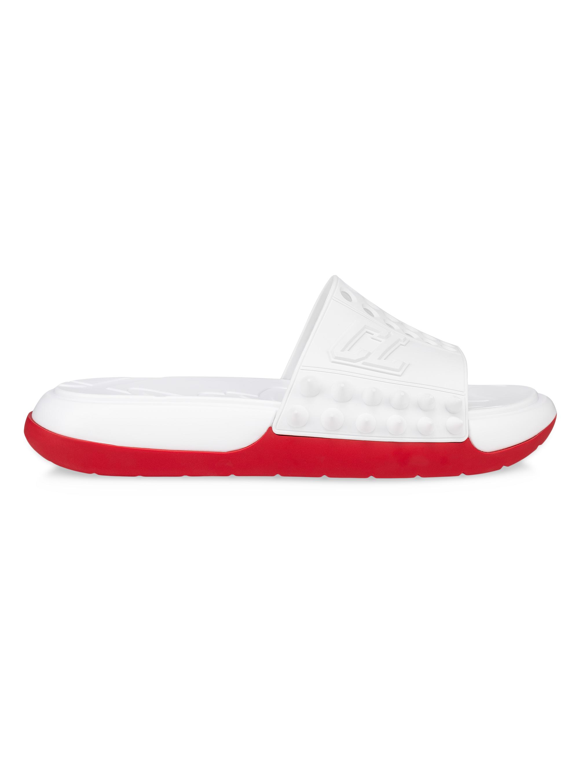 Christian Louboutin Men's Take It Easy Sandals - White