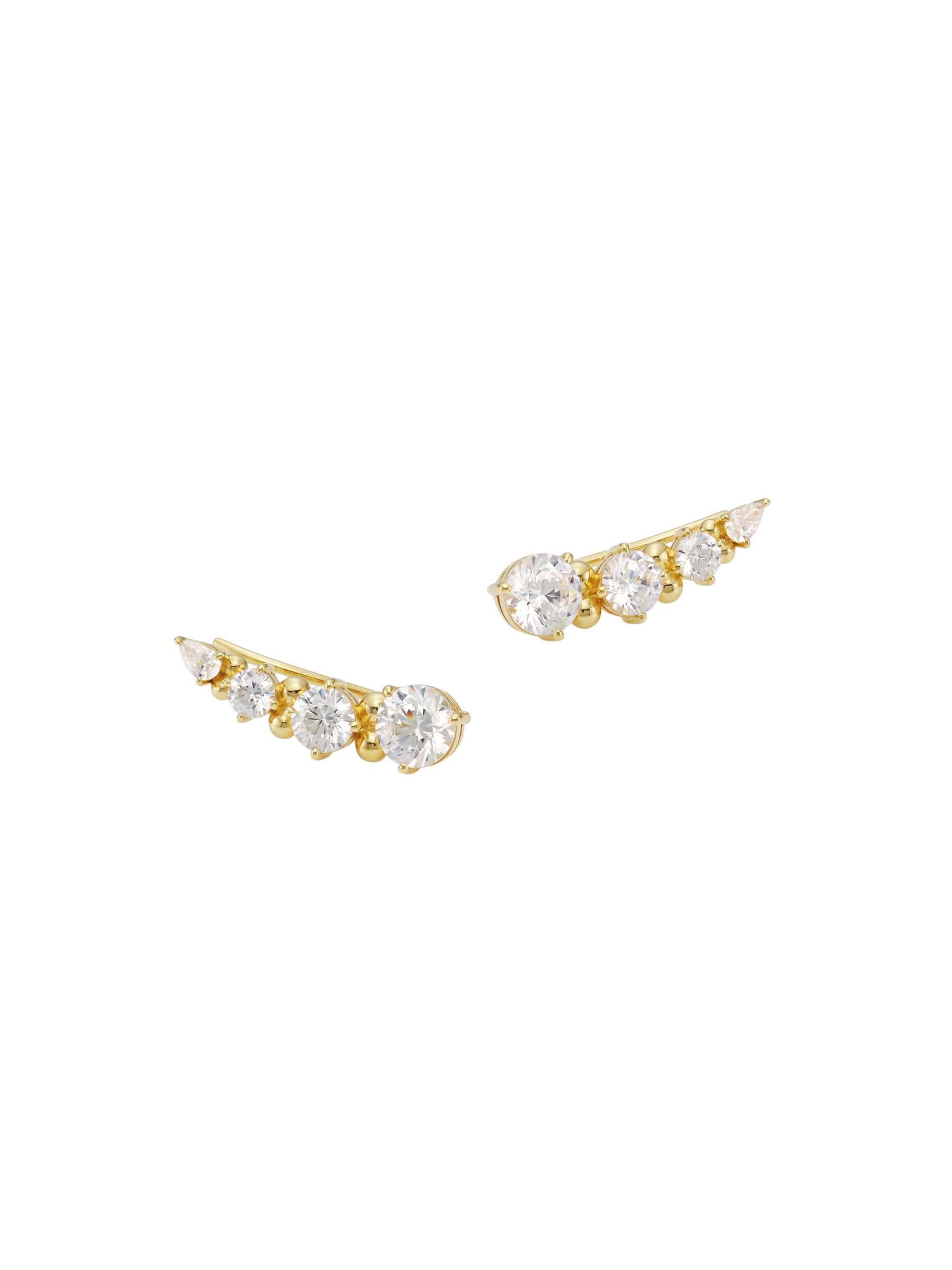 Adriana Orsini Women's Smooth Sailing 18K Goldplated Cubic Zirconia Ear Climbers - Gold