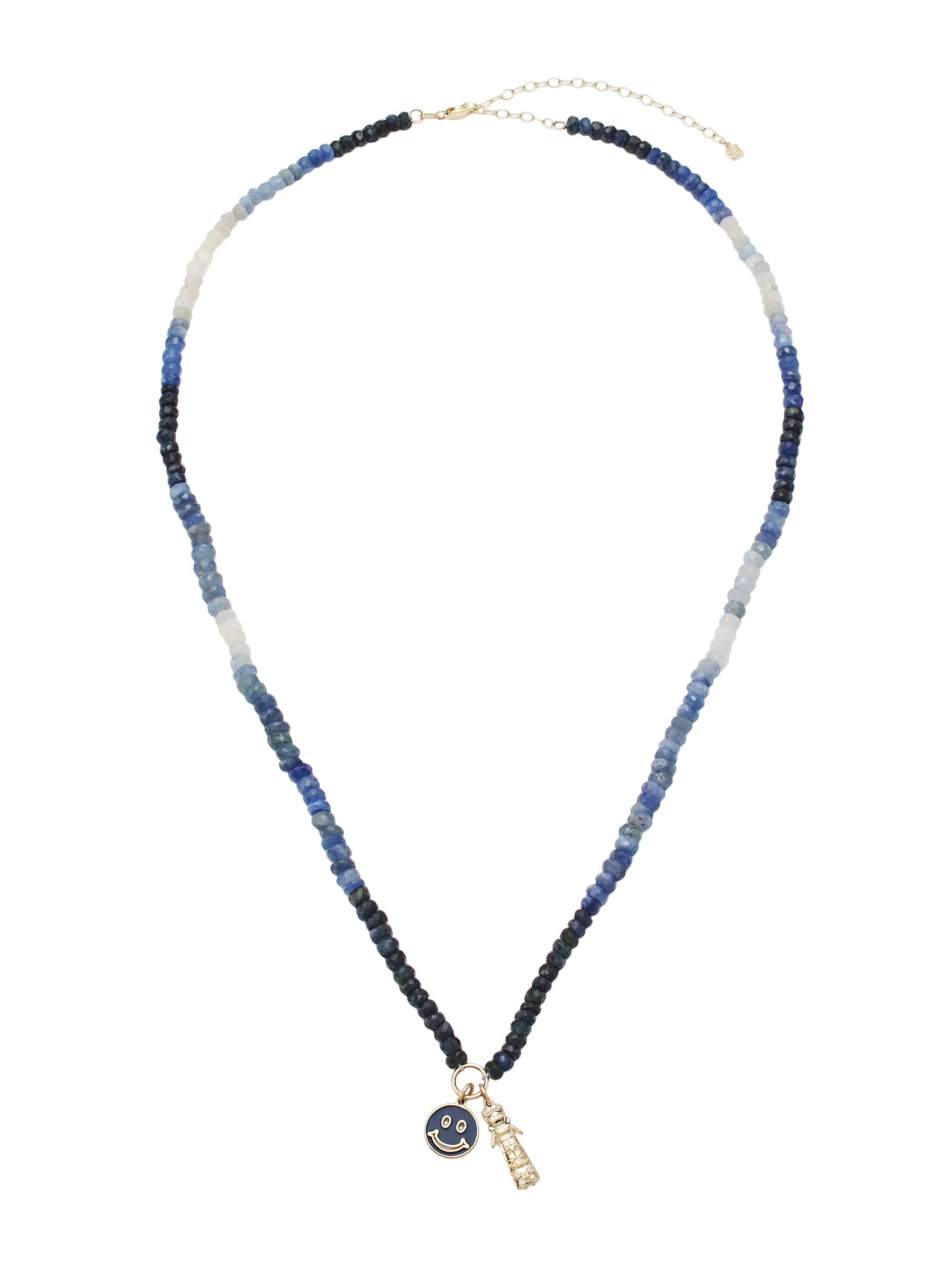 Sydney Evan Women's 14K Yellow Gold, Sapphire & Diamond Multi-Charm Necklace - Blue White