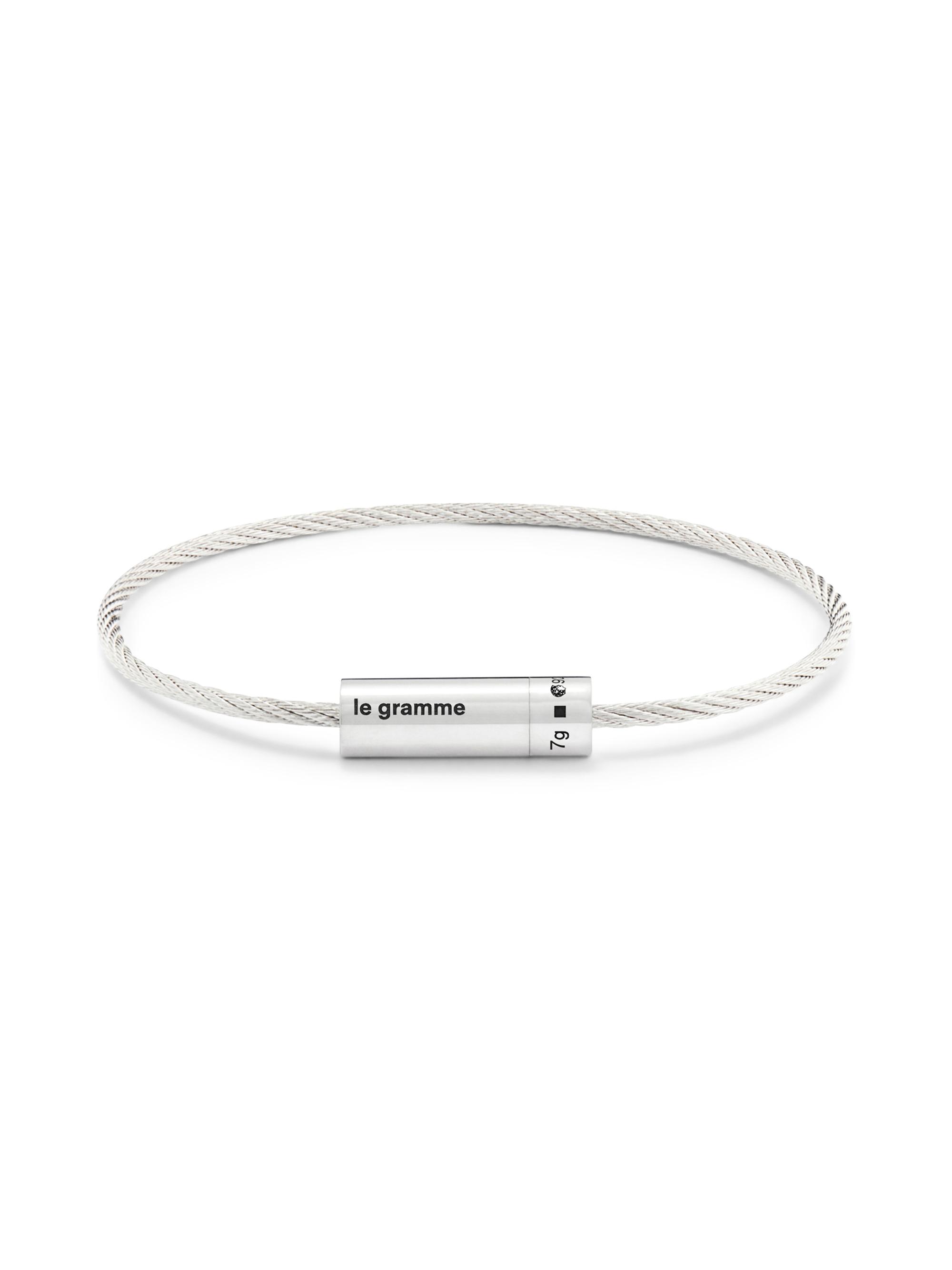 Le Gramme Men's Unisex 7G Polished Sterling Silver Cable Bracelet - Silver