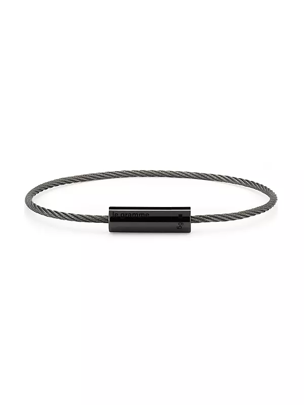 Shop Le Gramme 5G Polished Ceramic Cable Bracelet