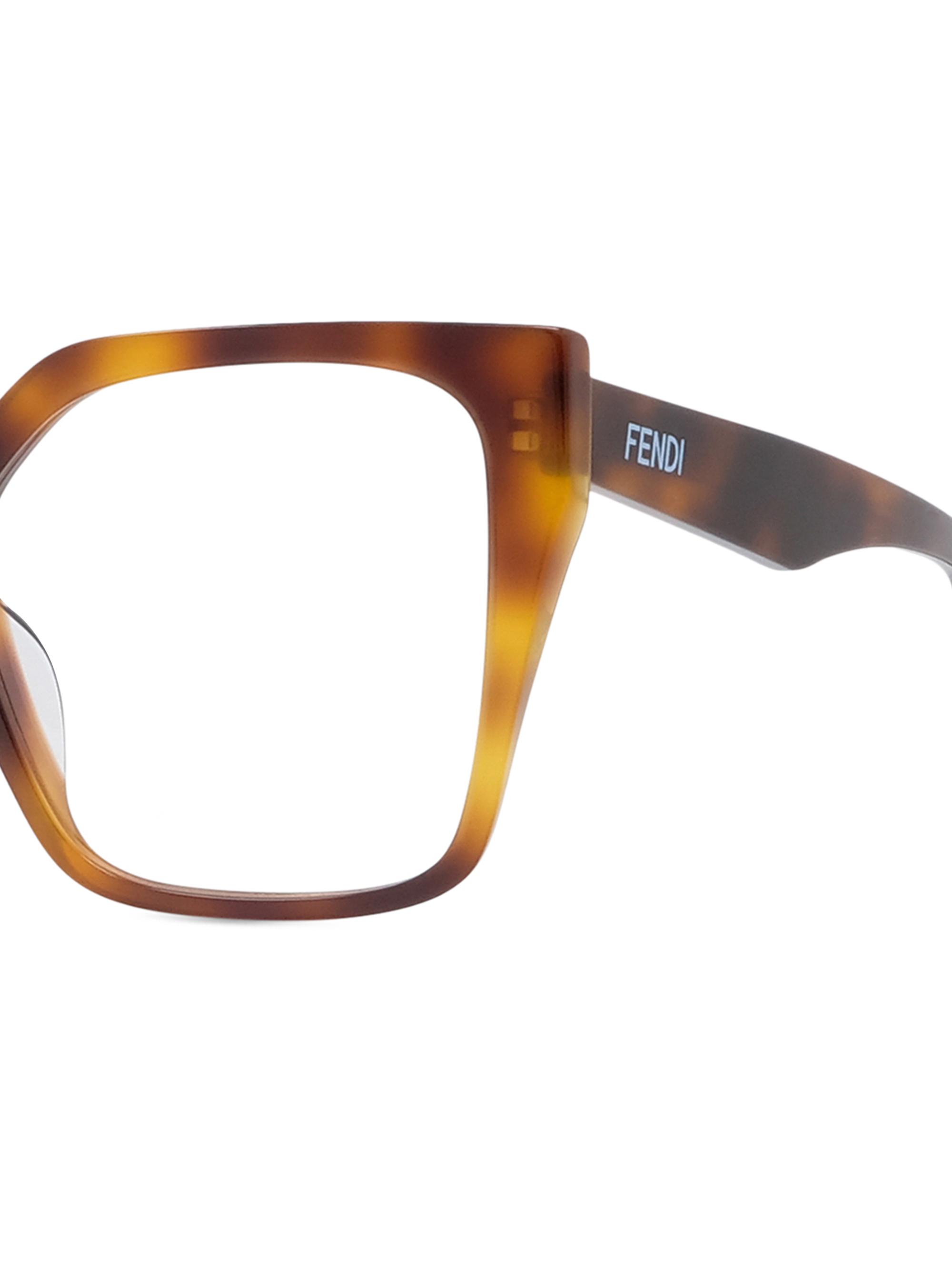 Fendi 54MM Square Eyeglasses | Saks Fifth Avenue