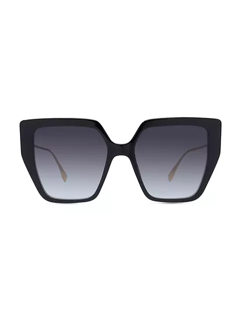 Fendi Cat-Eye Acetate Sunglasses - Women - Black Sunglasses