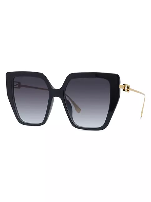 Fendi Women's Lettering Butterfly Sunglasses