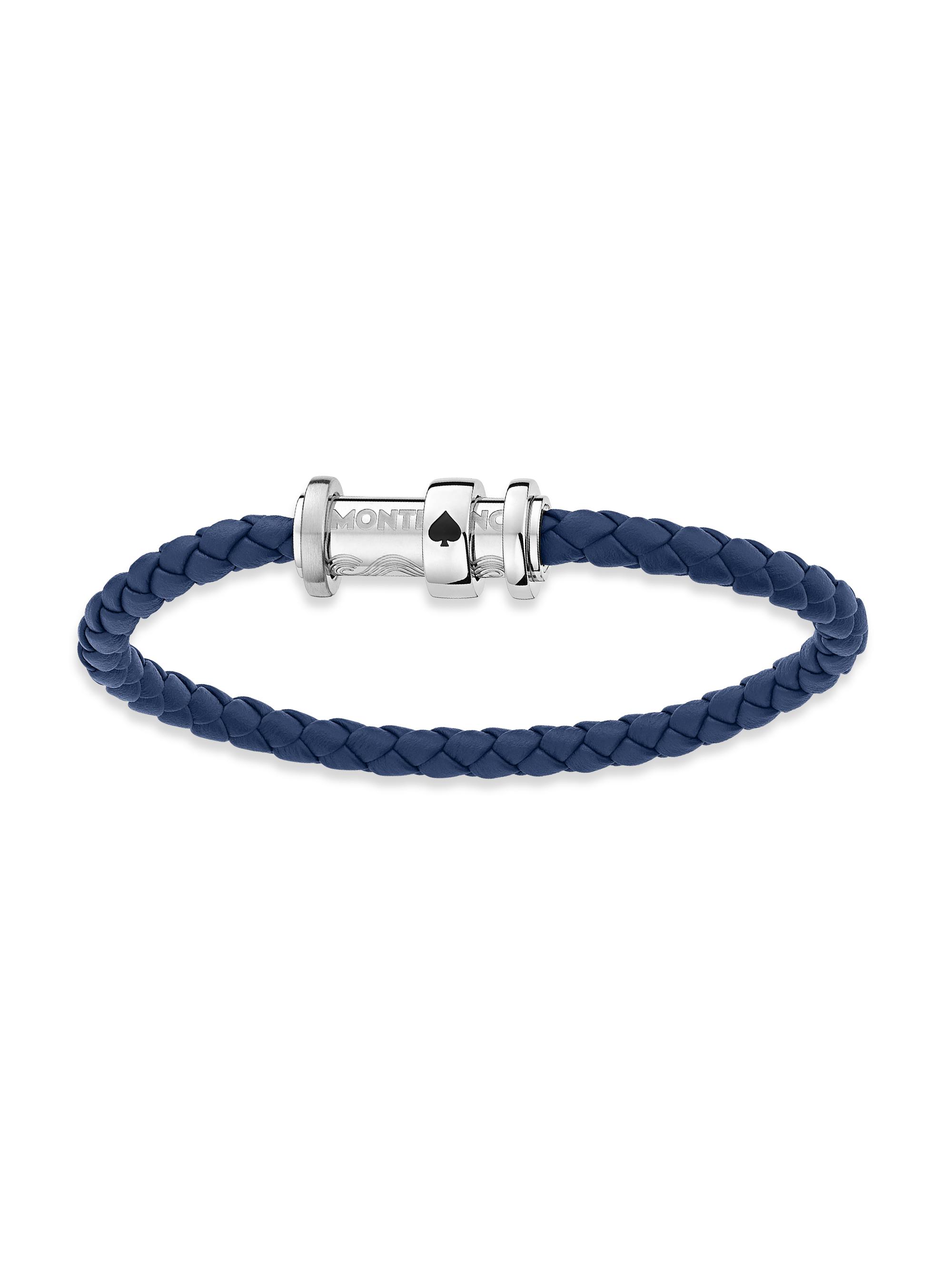 Montblanc Men's Meisterstück Tribute To The Book Around The World In 80 Days Ace Of Spade Bracelet - Blue