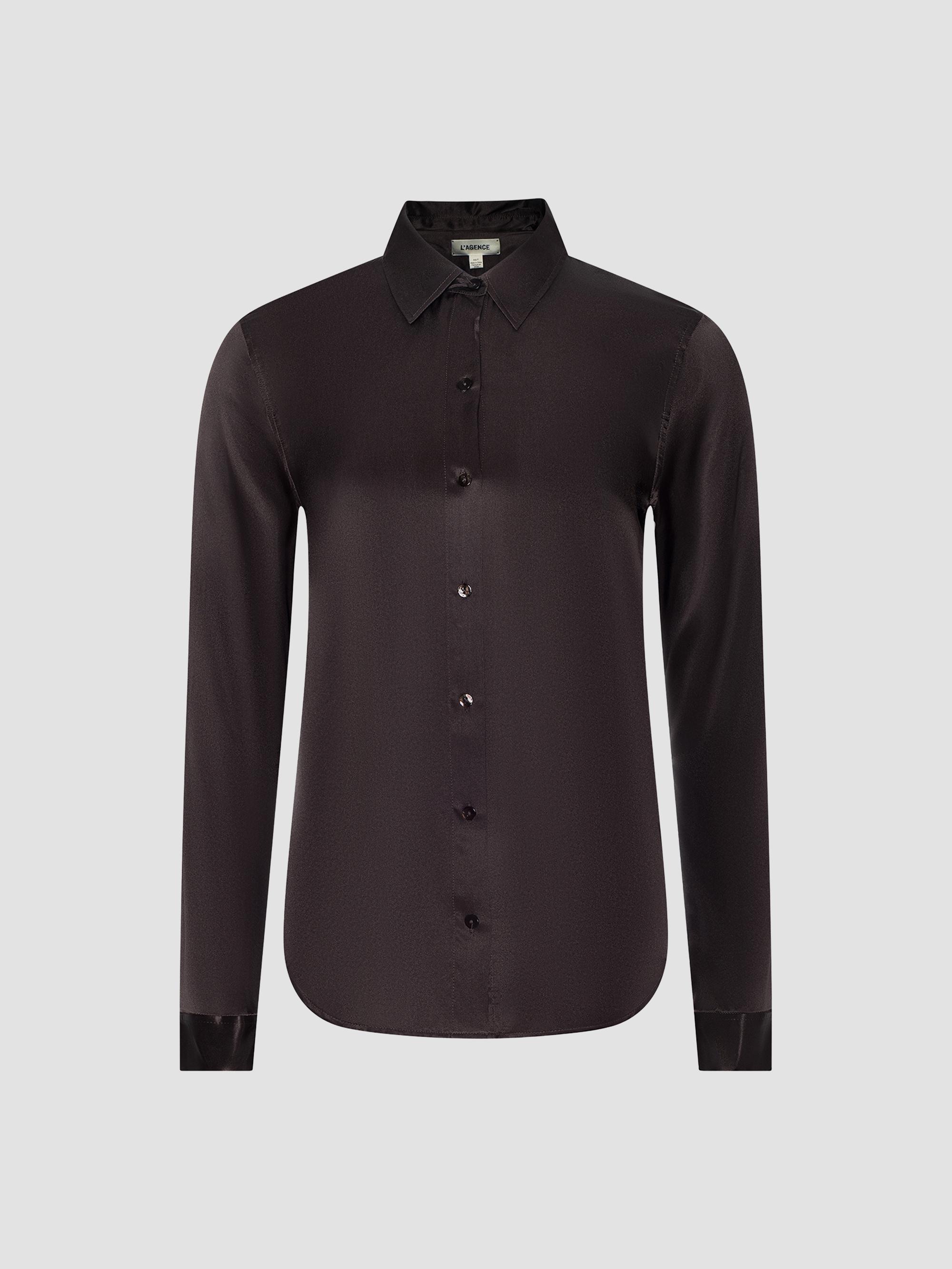 L'AGENCE Tyler Silk Satin Blouse | Saks Fifth Avenue