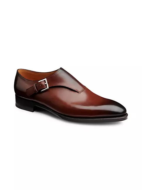 Shop John Lobb Jermyn II Leather Monk Strap Shoes | Saks Fifth Avenue
